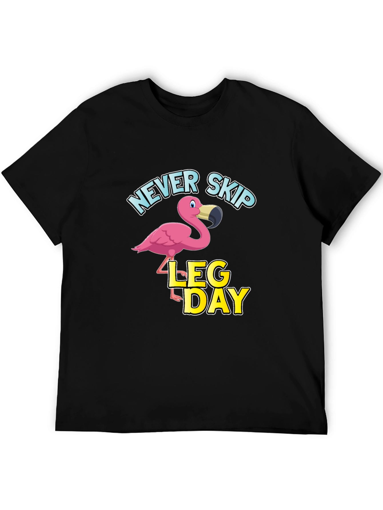 Never Skip Leg Day Flamingo Graphic T-Shirt