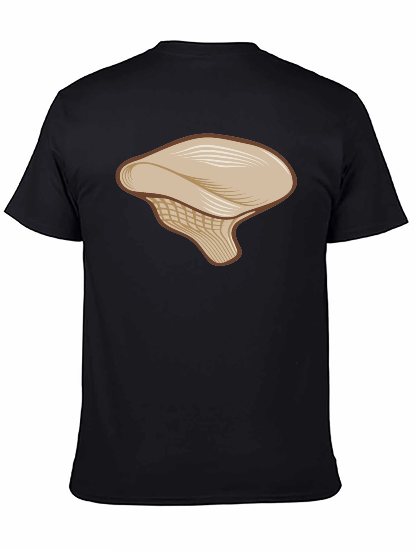 Mushroom Graphic Tee - Casual Black T-Shirt