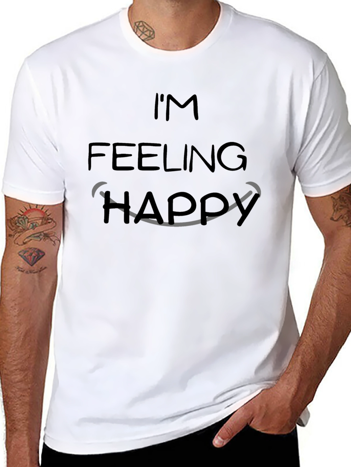 Im Feeling Happy Graphic T-Shirt - Soft Cotton Tee