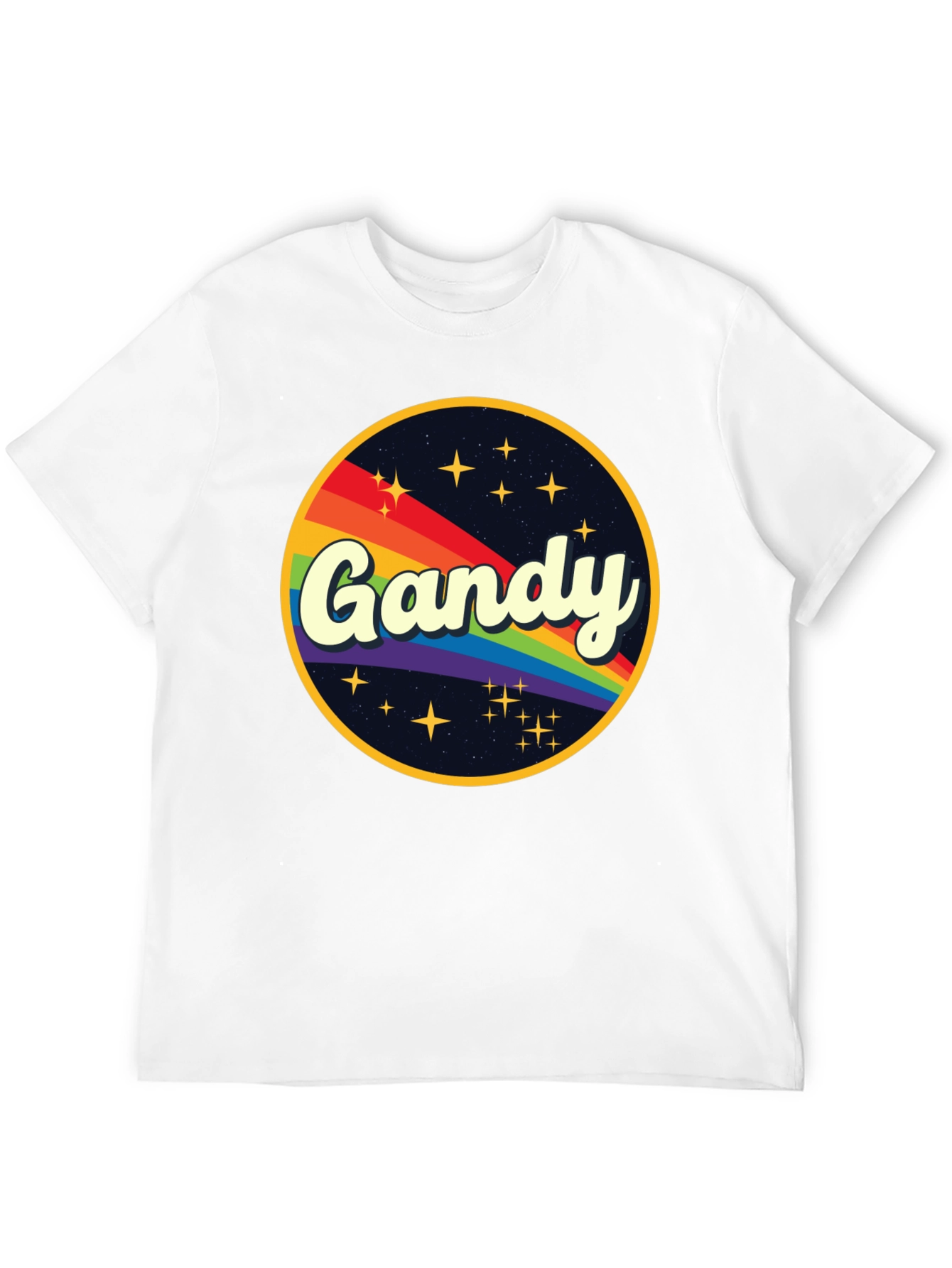 Retro Gandy Rainbow Graphic T-Shirt