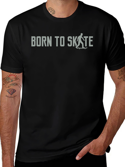 Born To Skate Black Graphic Tee