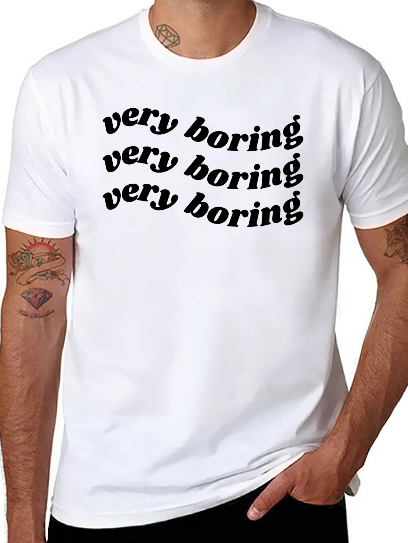 Very Boring Black Graphic T-Shirt