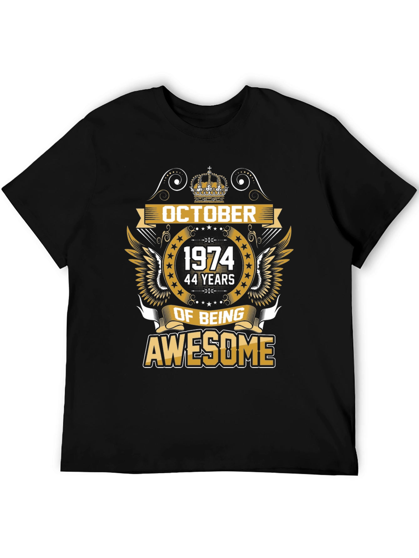 October 1974 Awesome 44 Years Birthday T-Shirt