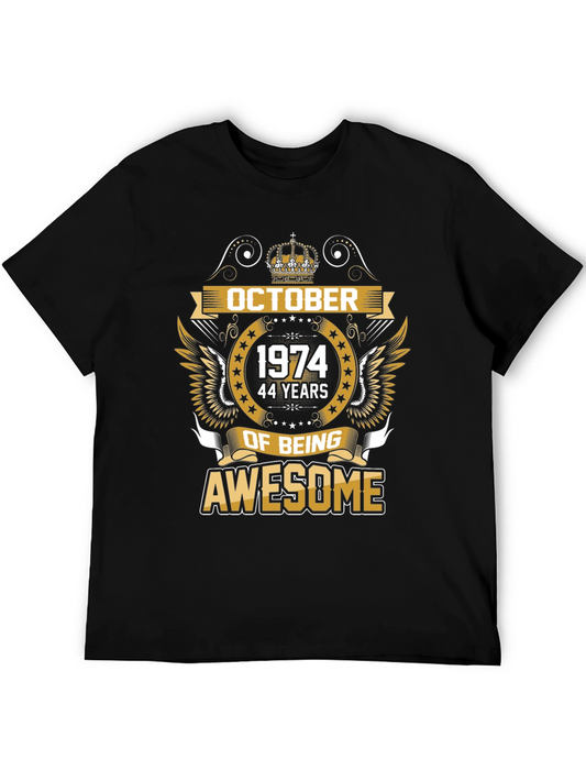 October 1974 Awesome 44 Years Birthday T-Shirt