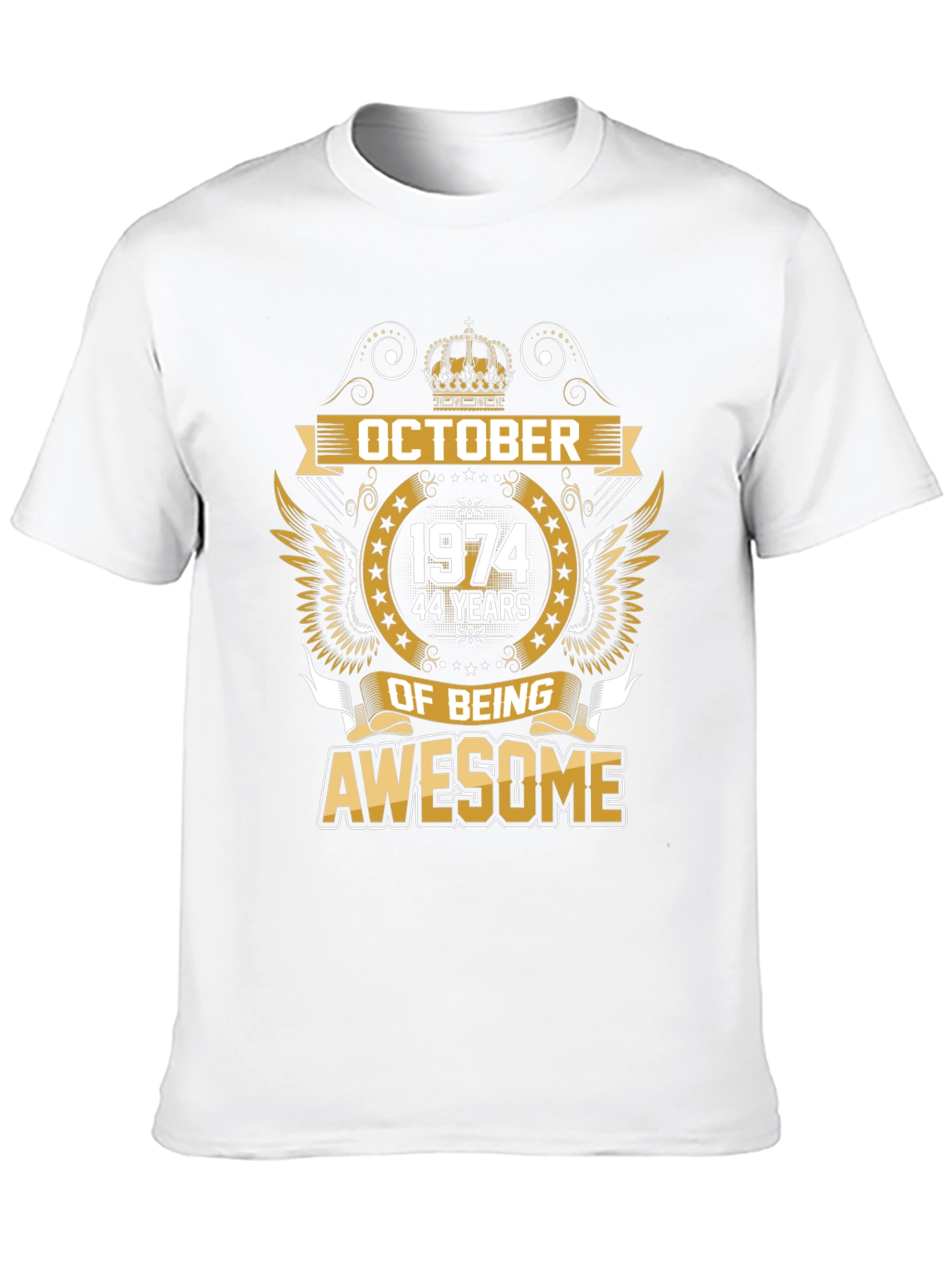 October 1974 Awesome 44 Years Birthday T-Shirt