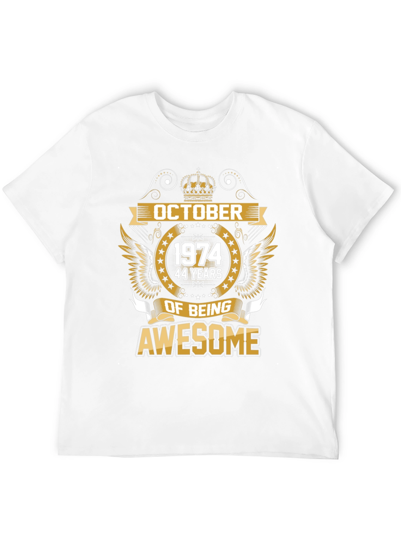 October 1974 Awesome 44 Years Birthday T-Shirt