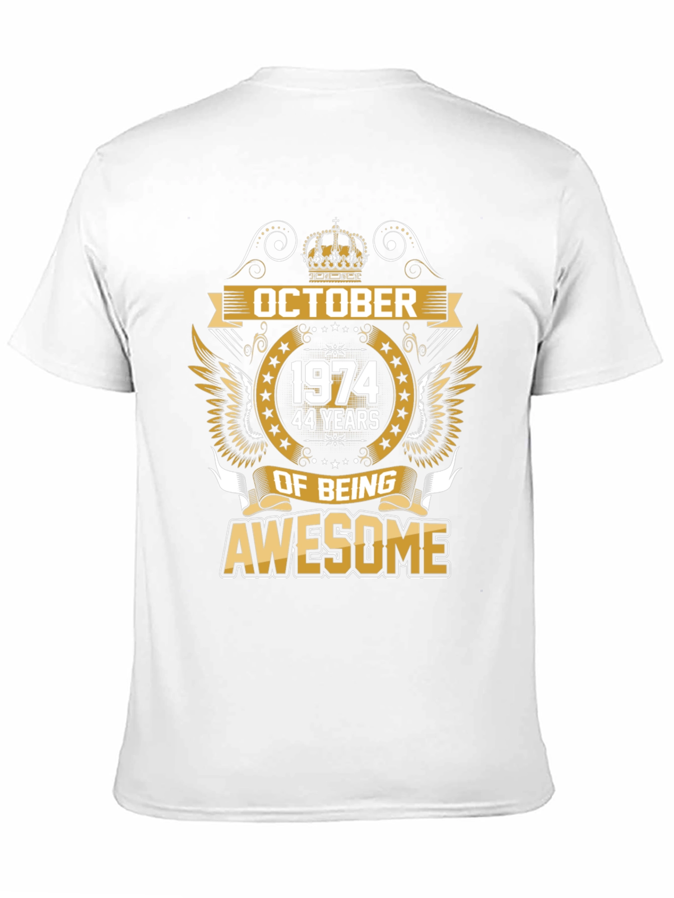 October 1974 Awesome 44 Years Birthday T-Shirt