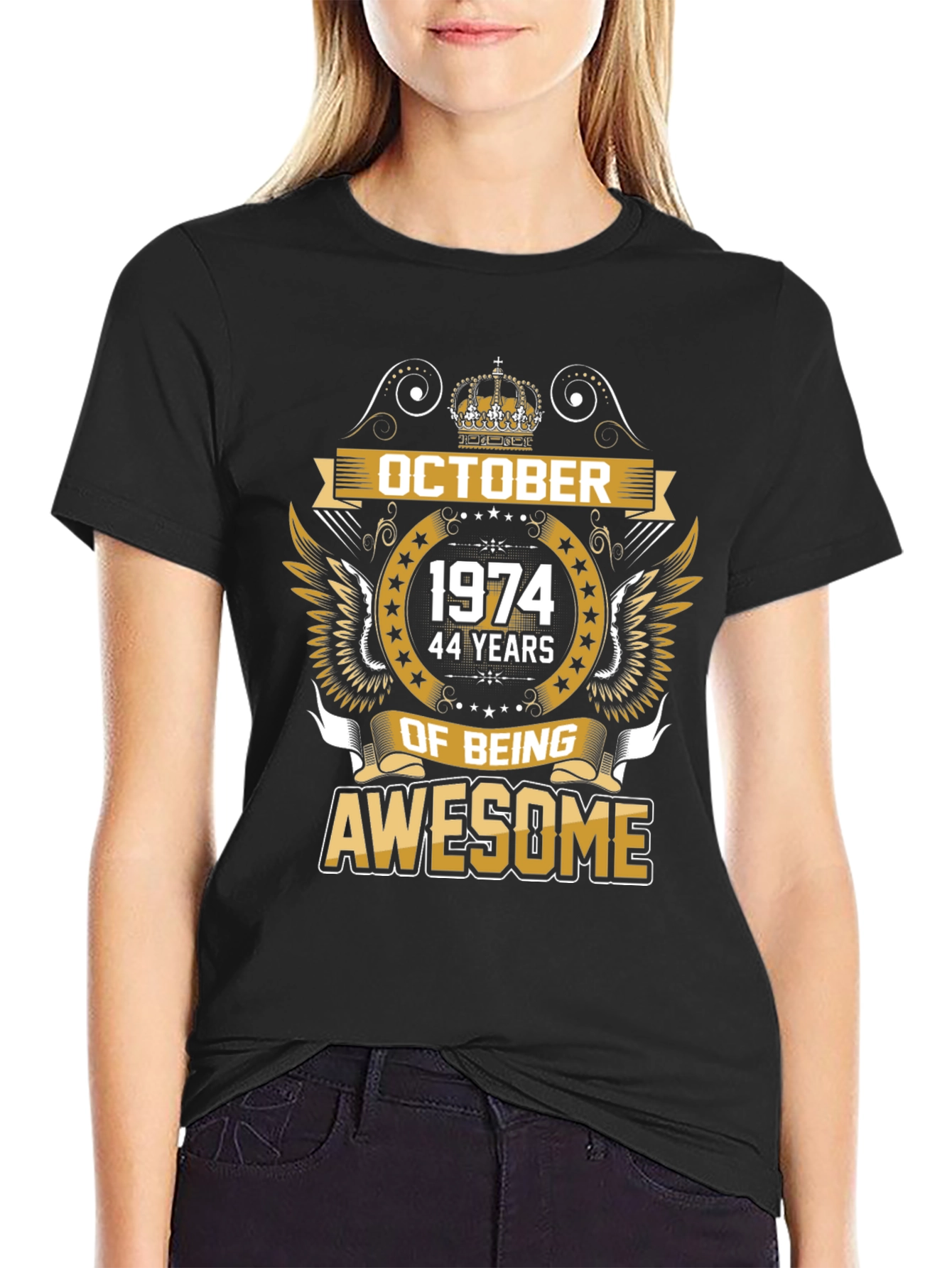 October 1974 Awesome 44 Years Birthday T-Shirt