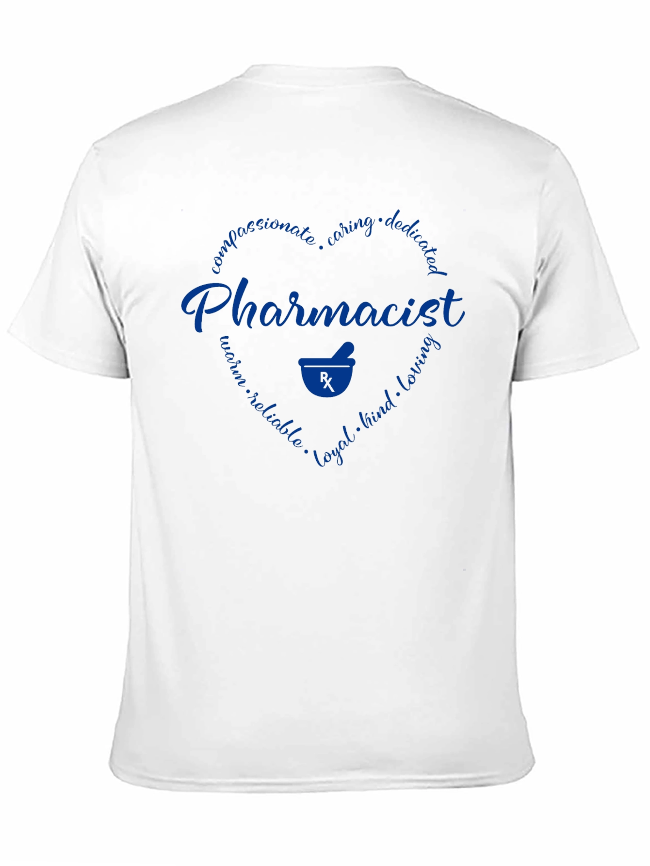 Pharmacist Heart Graphic T-Shirt - Caring Dedicated Tee