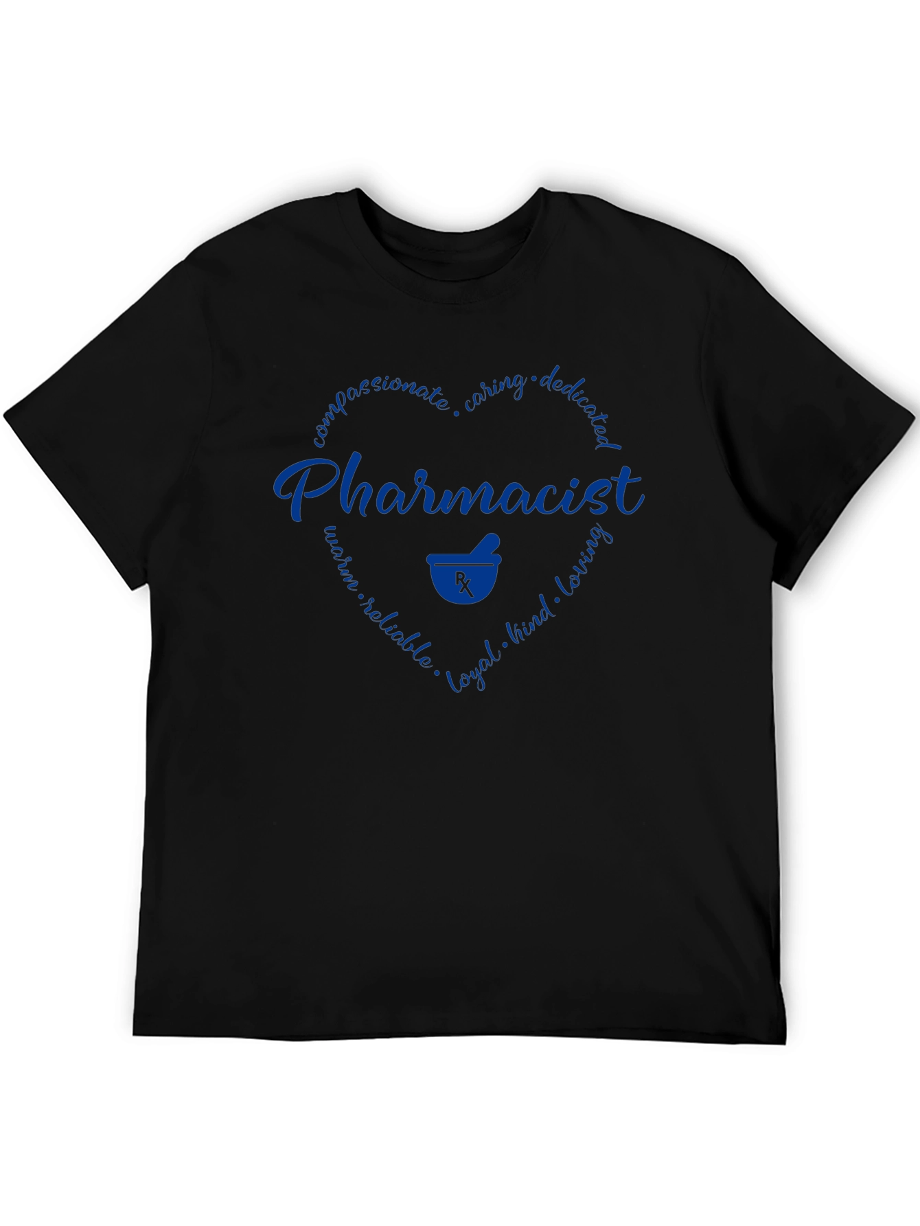 Pharmacist Heart Graphic T-Shirt - Caring Dedicated Tee