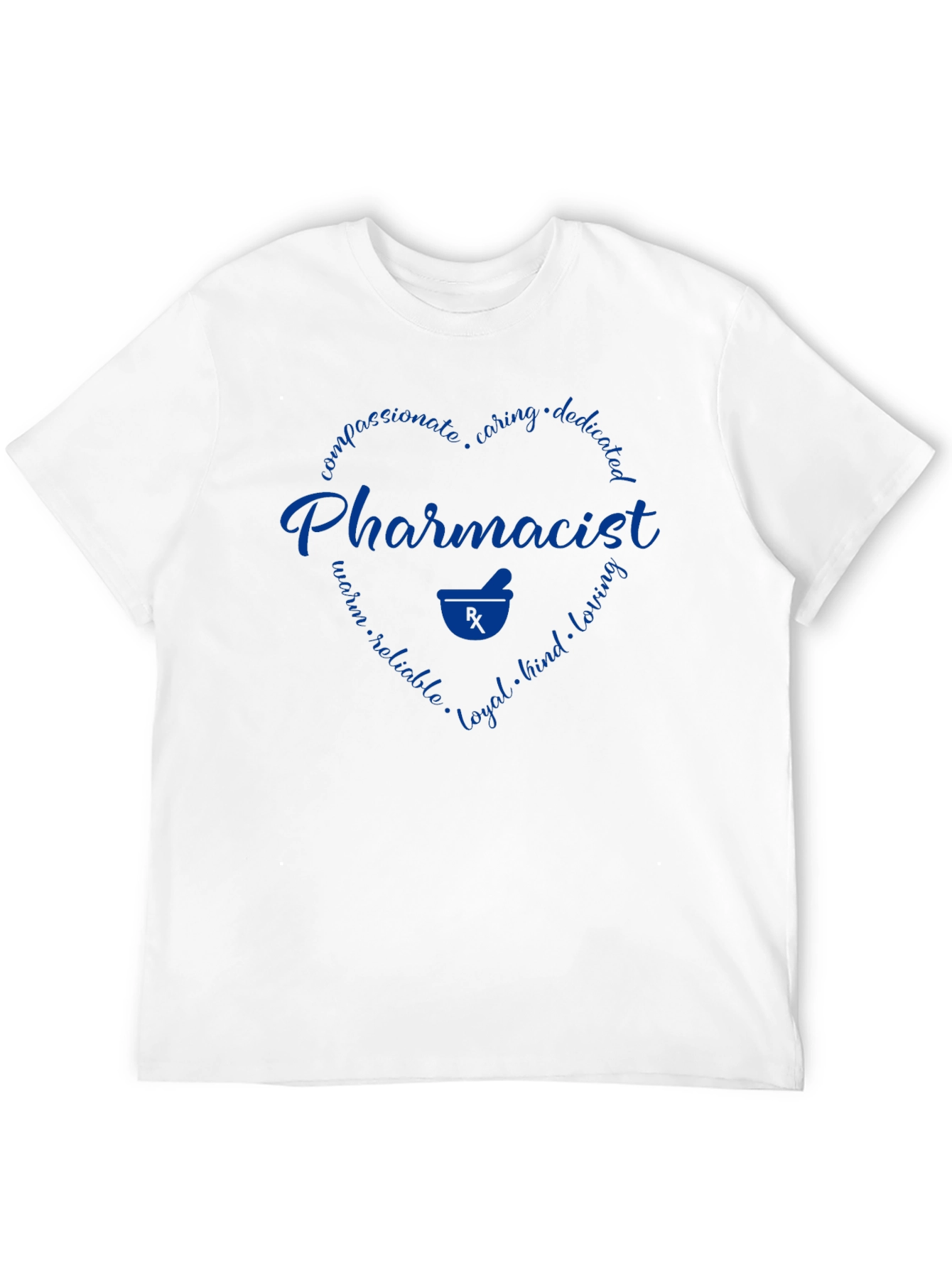 Pharmacist Heart Graphic T-Shirt - Caring Dedicated Tee