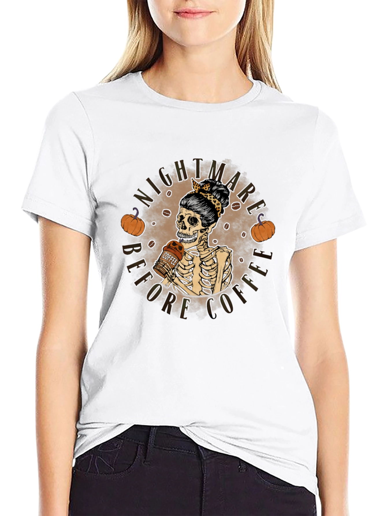 Nightmare Before Coffee Skeleton T-Shirt