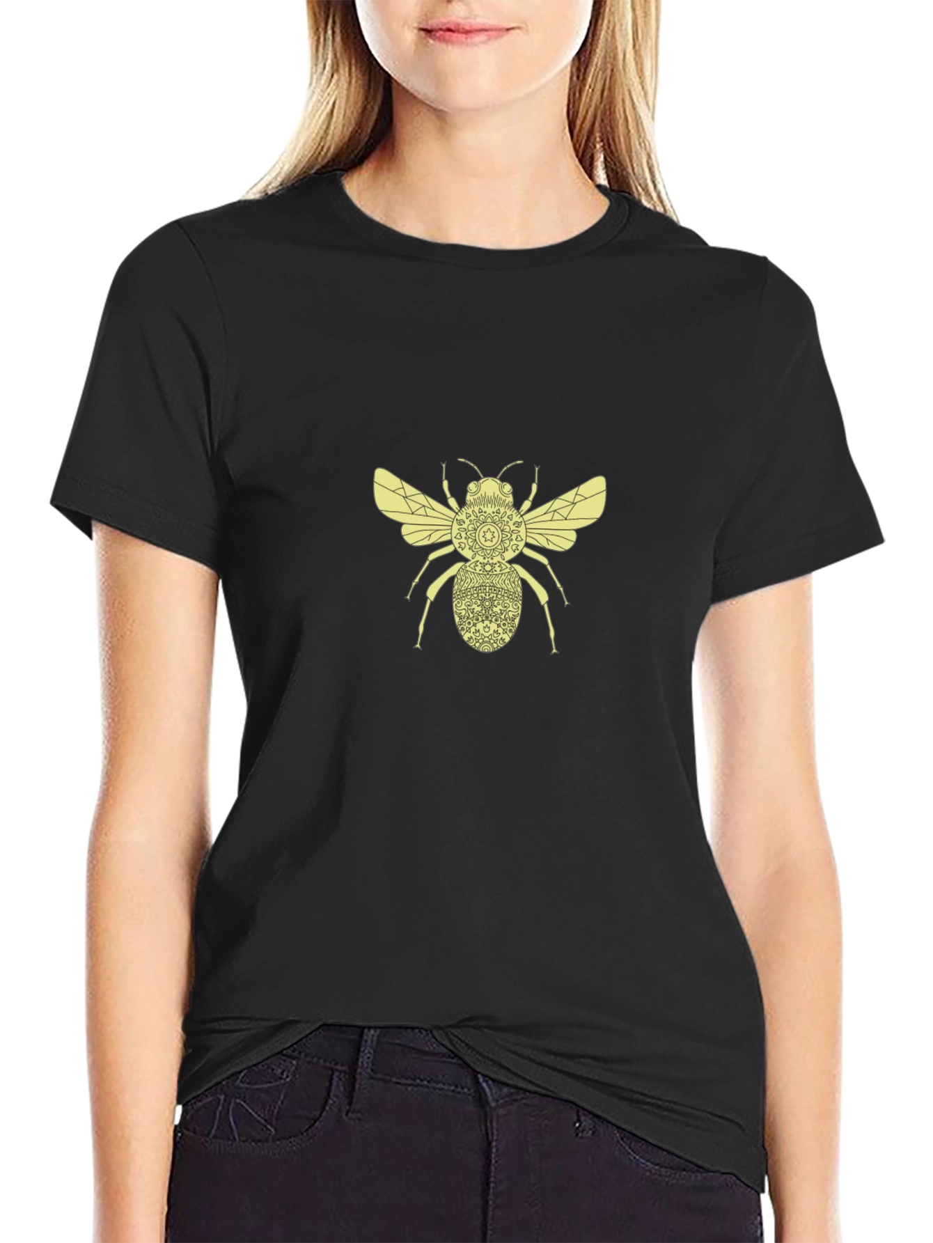 Bee Graphic T-Shirt - Black