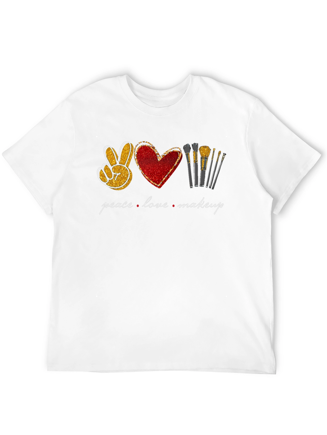 Peace Love Makeup Graphic T-Shirt