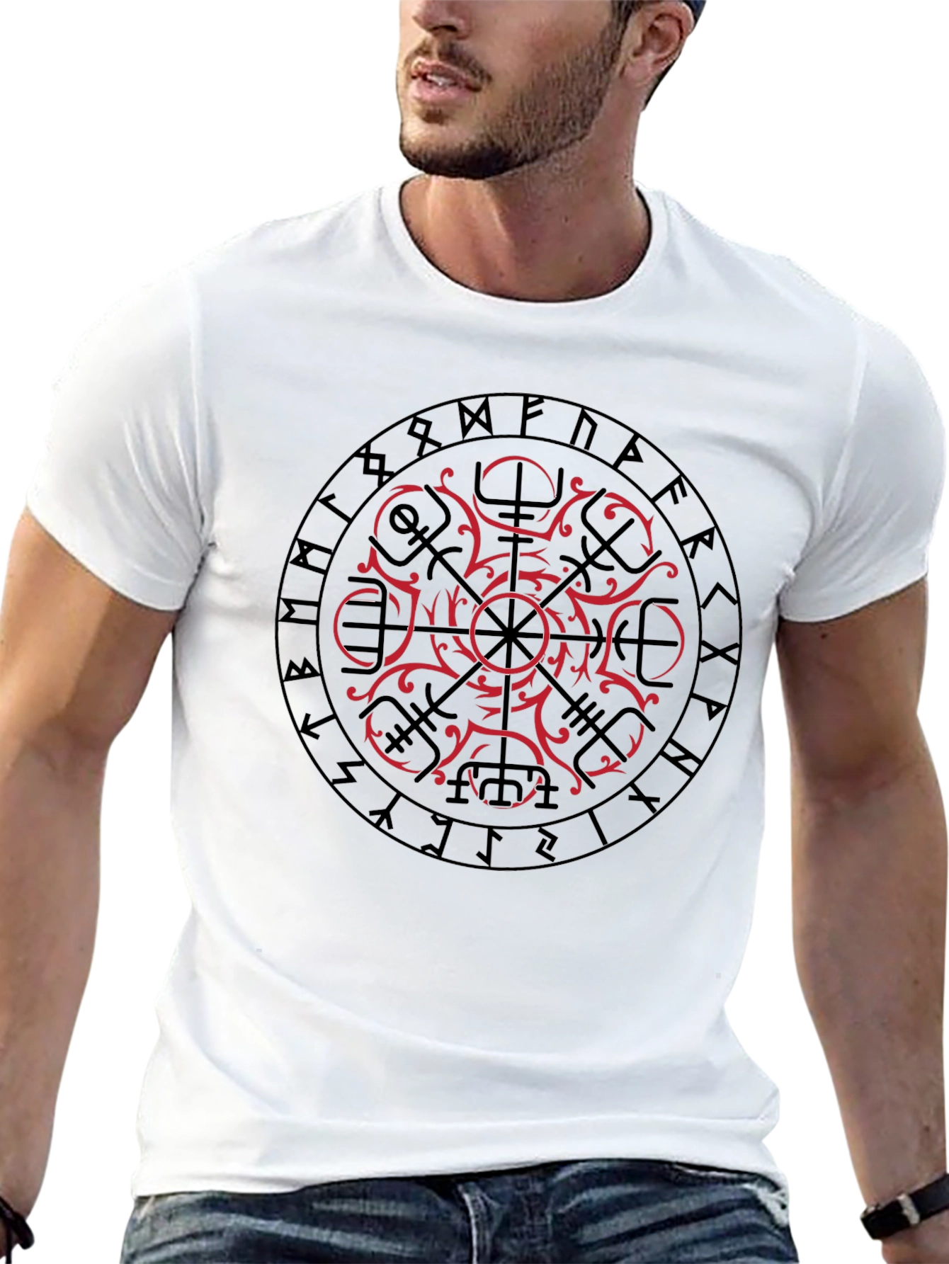 Viking Rune Circle Graphic T-Shirt
