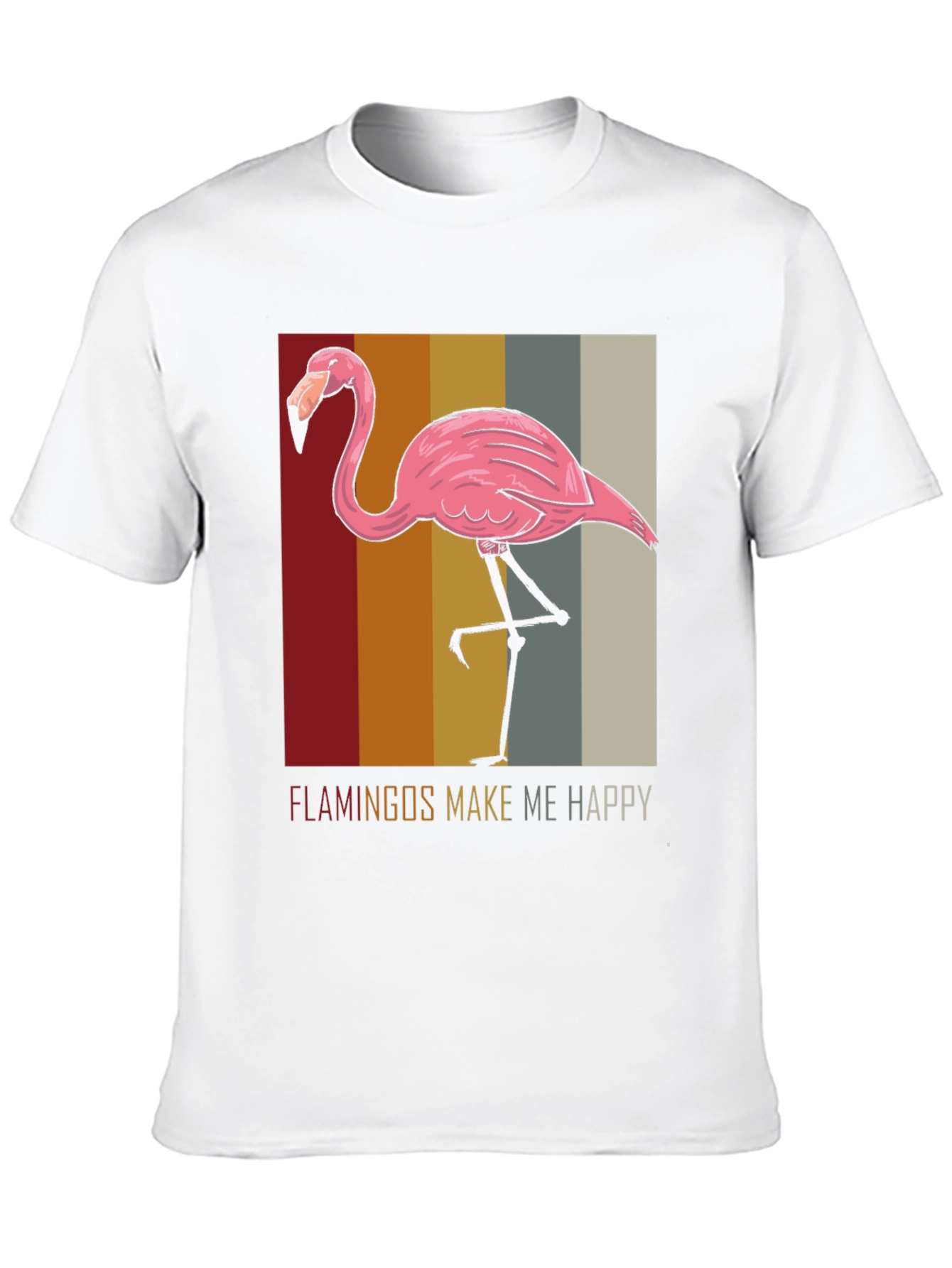 Flamingo Graphic T-Shirt - Make Me Happy Tee