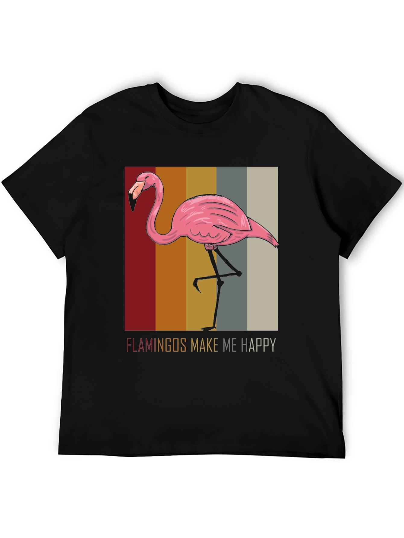 Flamingo Graphic T-Shirt - Make Me Happy Tee