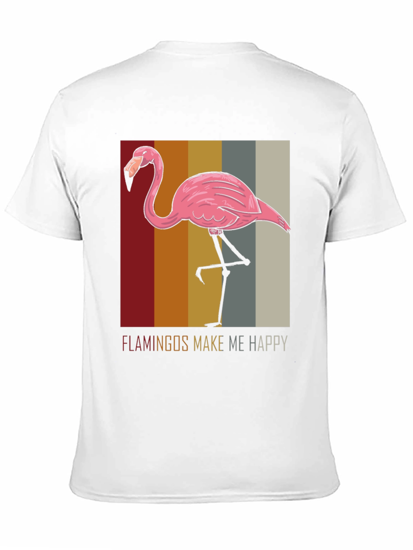 Flamingo Graphic T-Shirt - Make Me Happy Tee