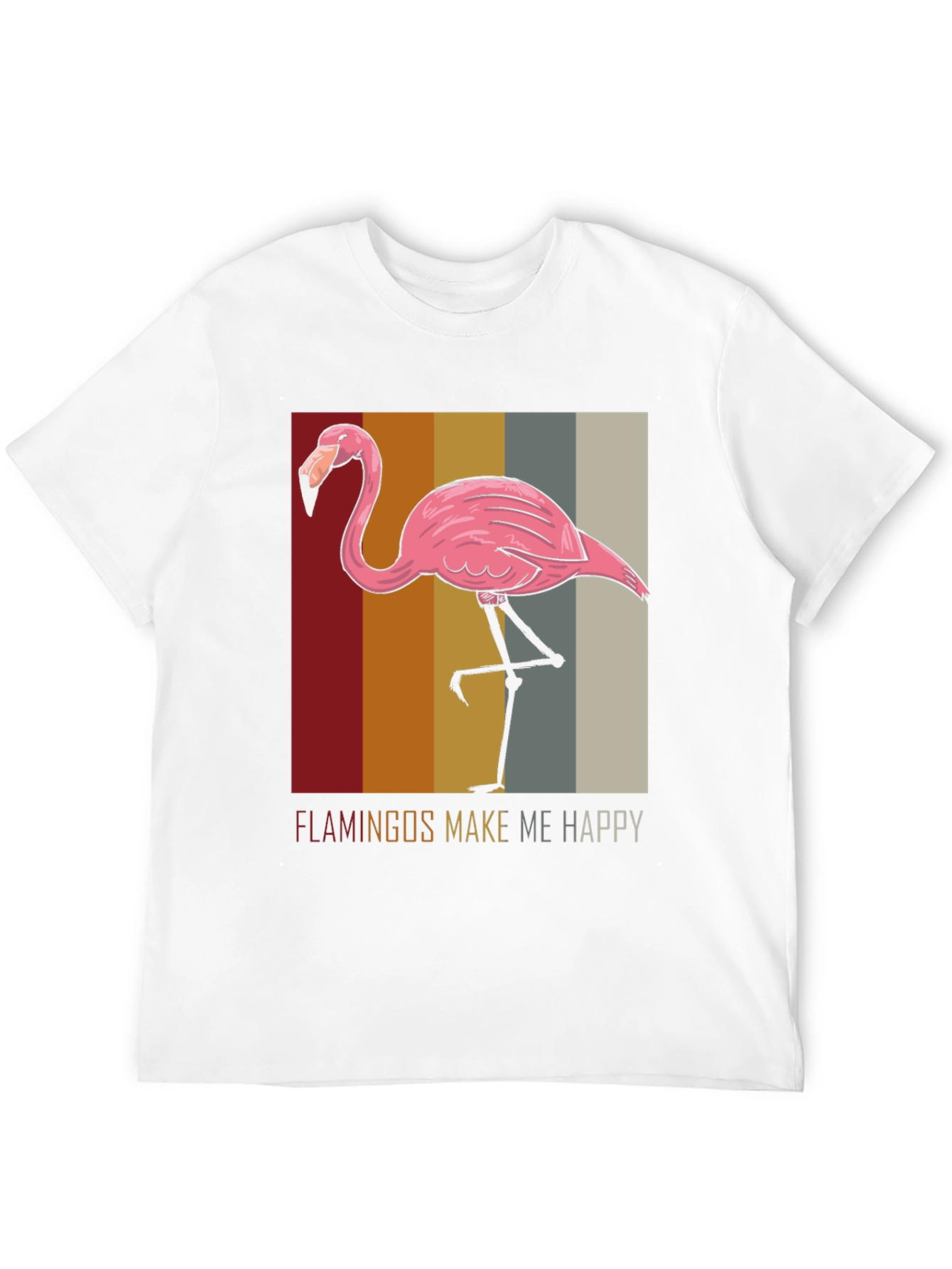 Flamingo Graphic T-Shirt - Make Me Happy Tee