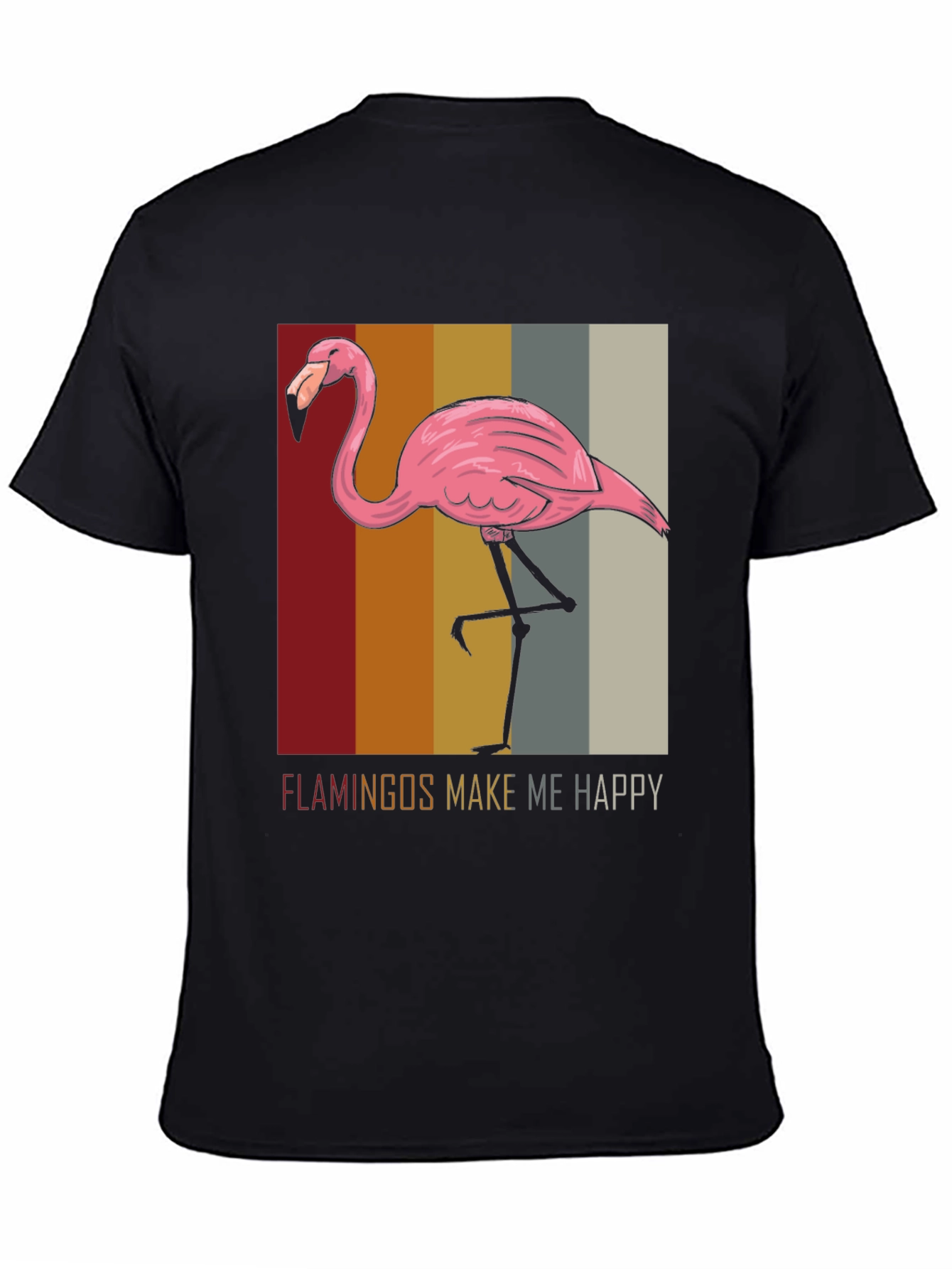 Flamingo Graphic T-Shirt - Make Me Happy Tee