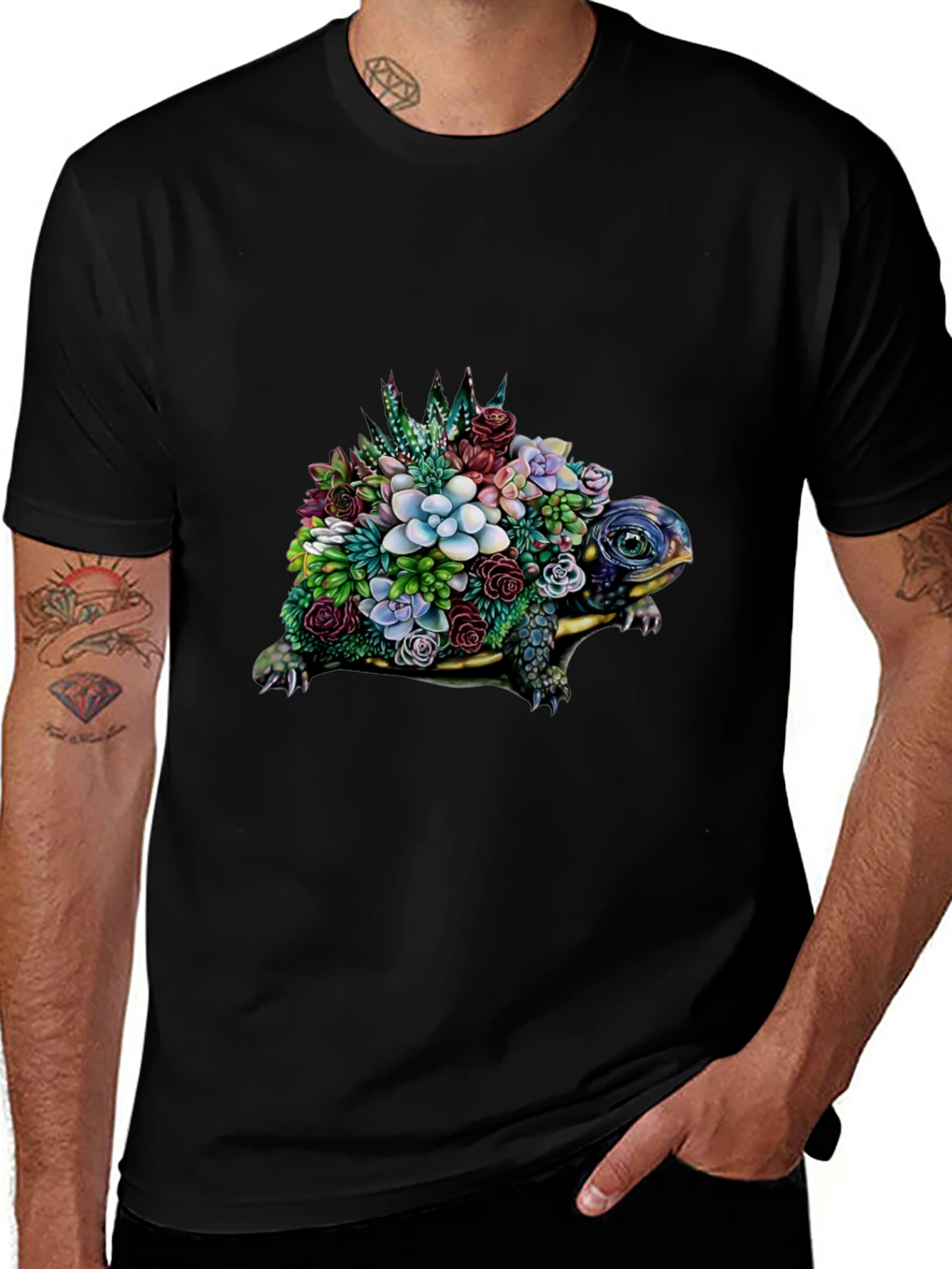 Floral Turtle Graphic Tee