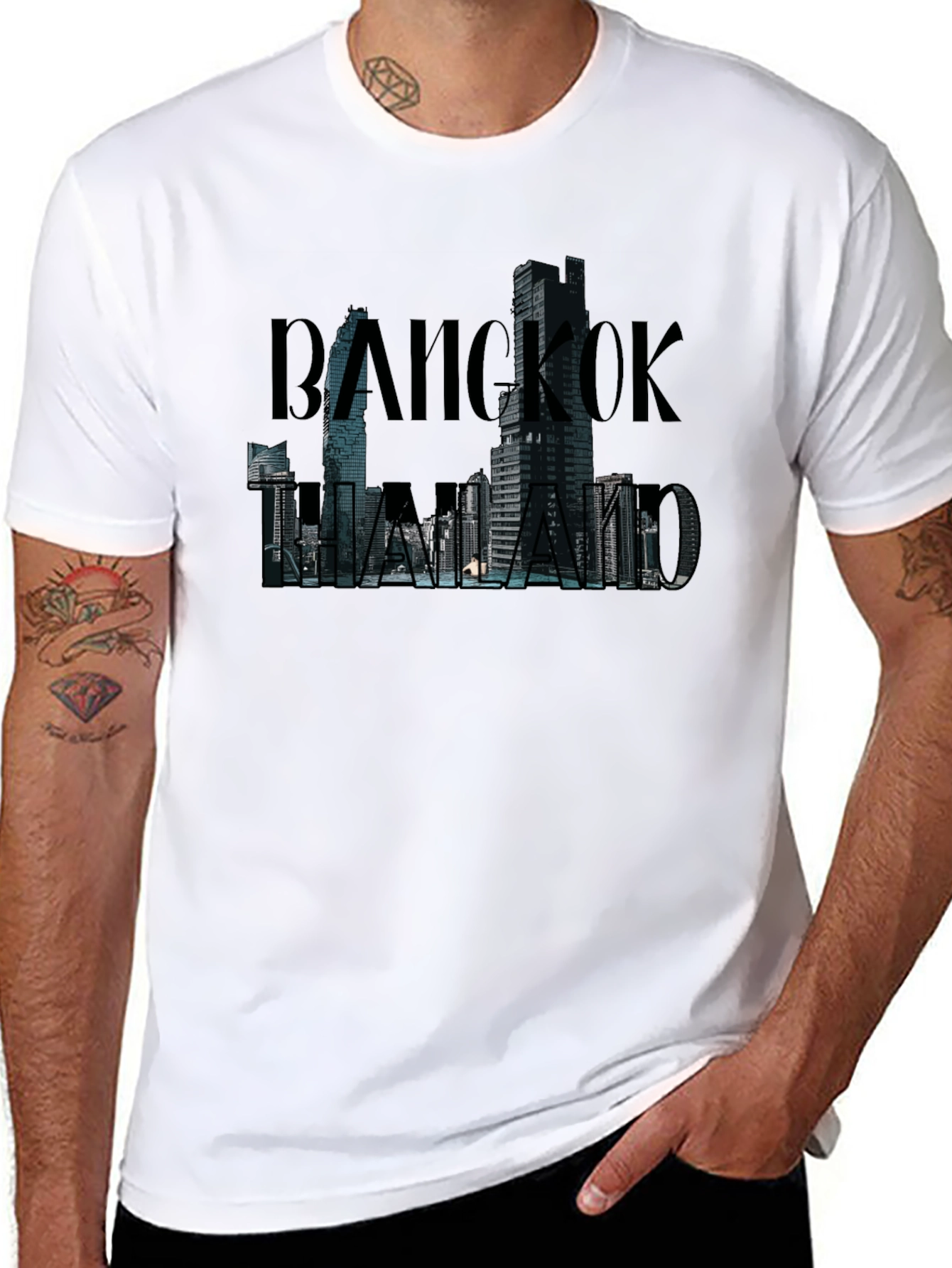 Bangkok Thailand Graphic T-Shirt - Urban Cityscape Design