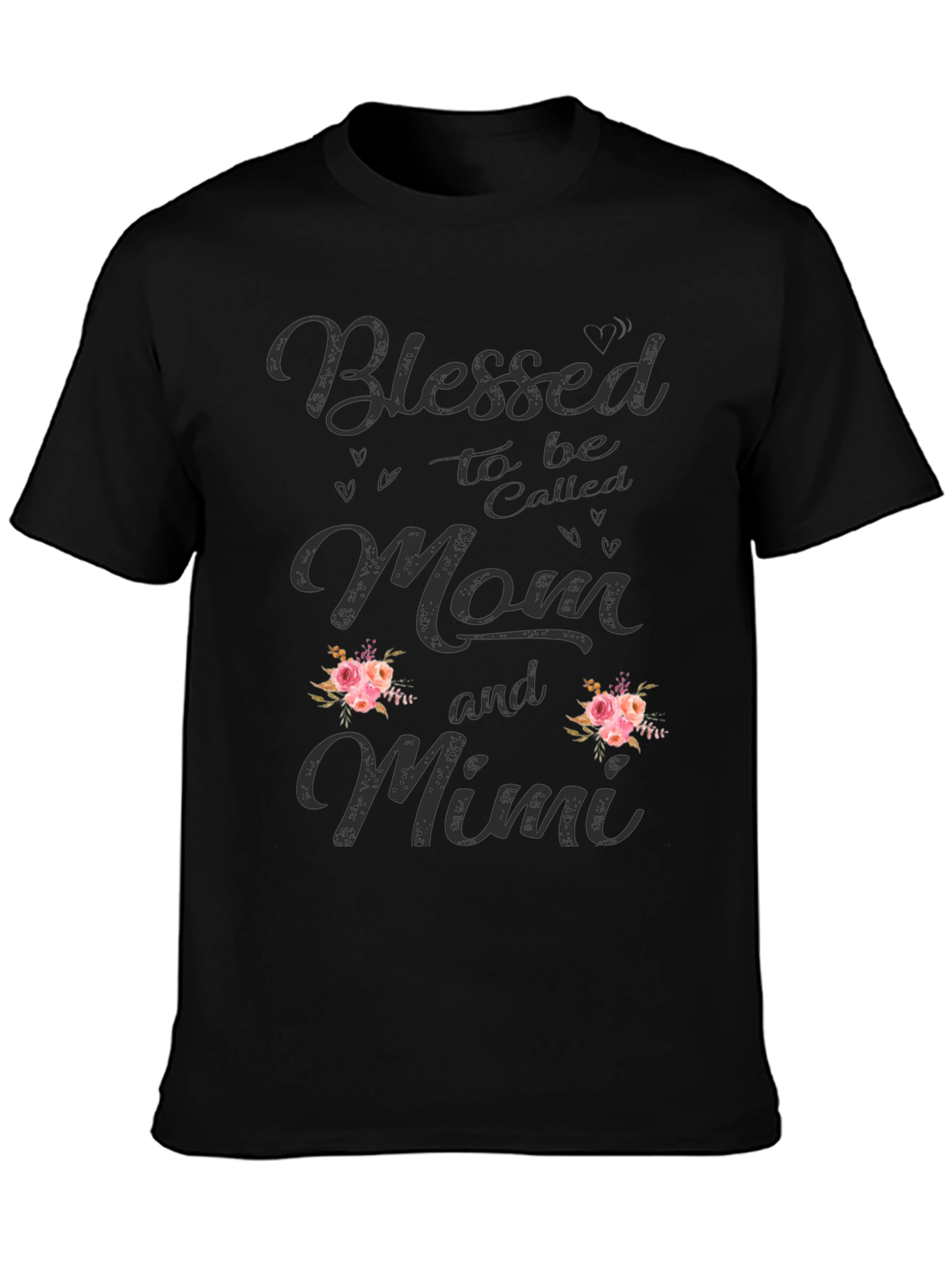 Blessed Mom and Mimi Floral Graphic Tee