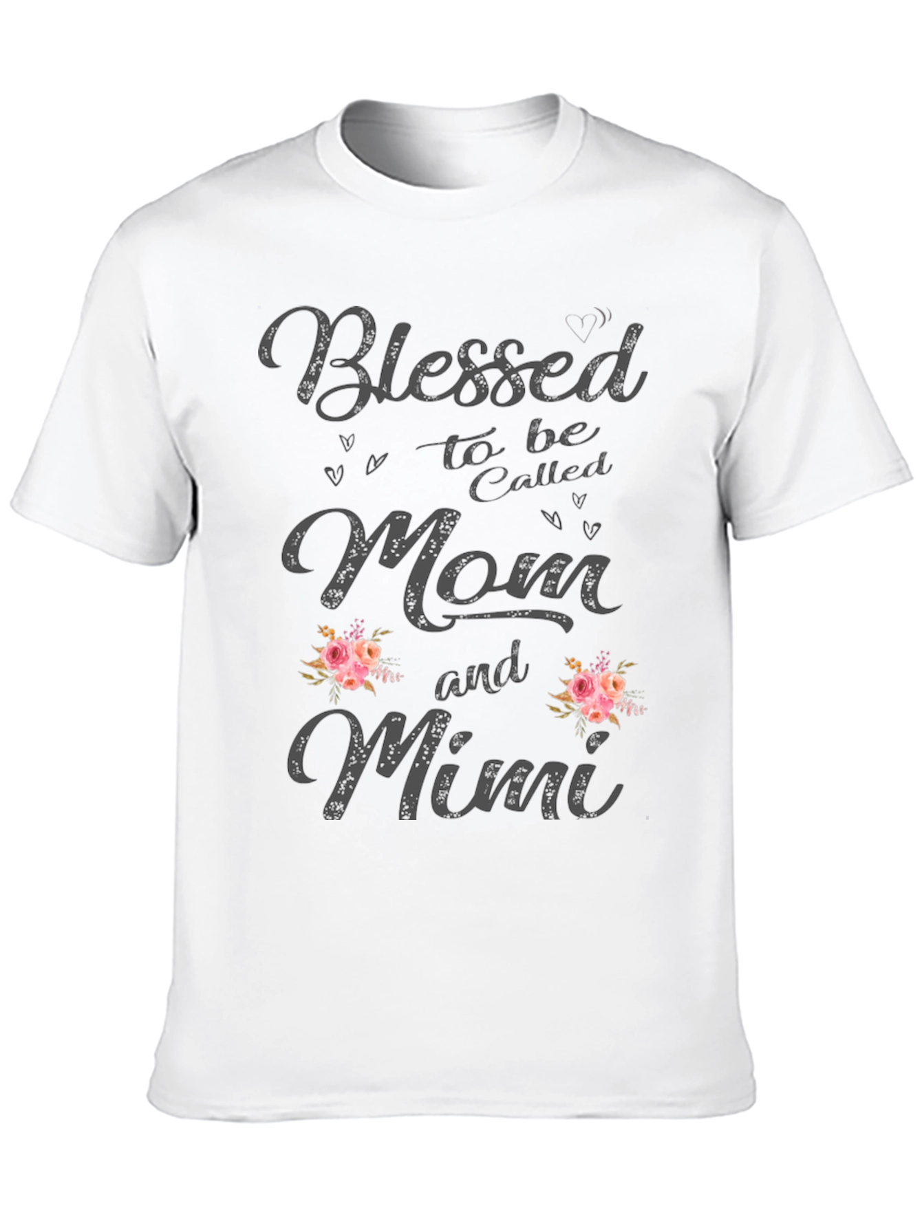 Blessed Mom and Mimi Floral Graphic Tee