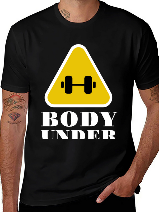 Body Under Construction Black Graphic T-Shirt
