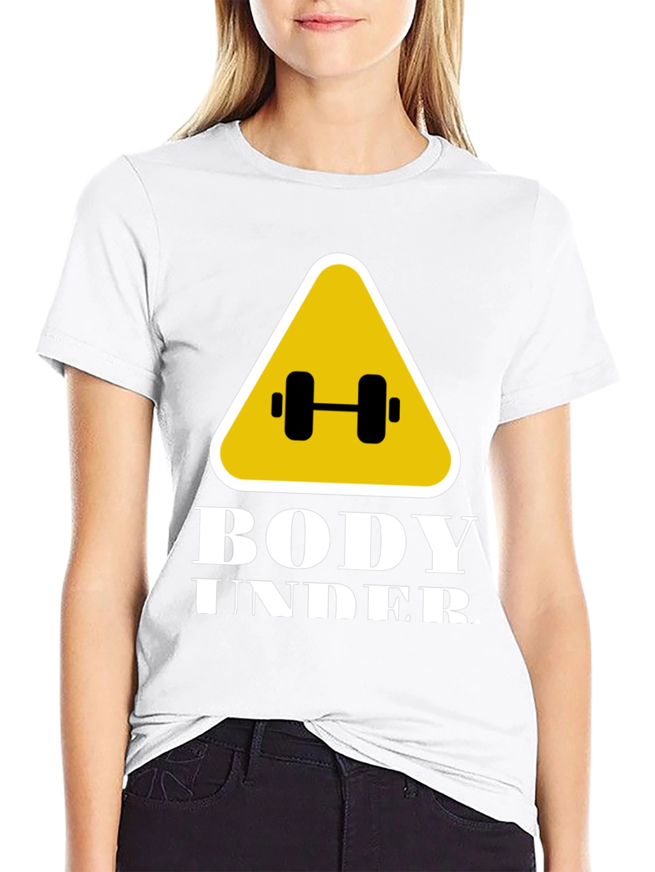 Body Under Construction Black Graphic T-Shirt