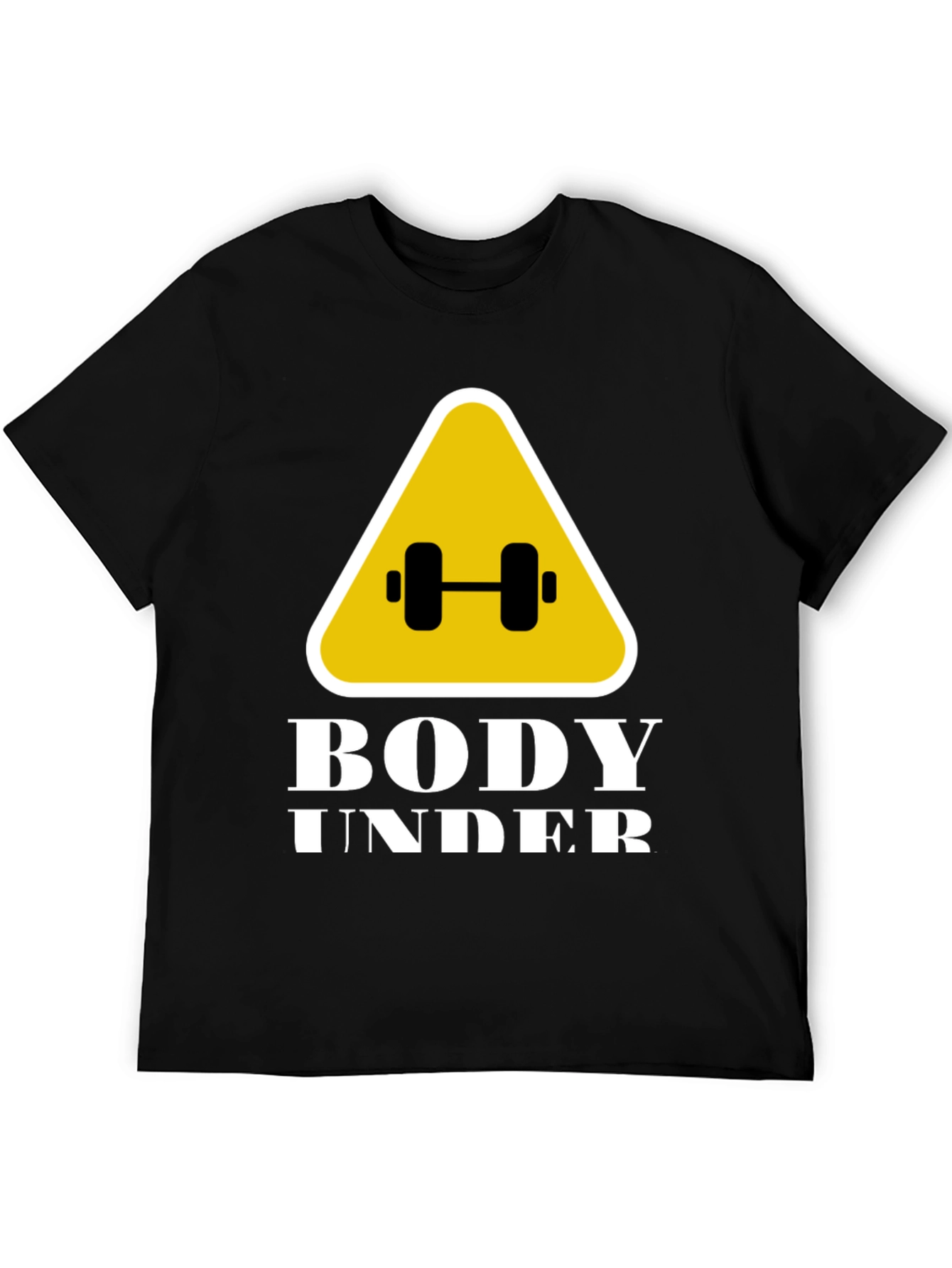 Body Under Construction Black Graphic T-Shirt