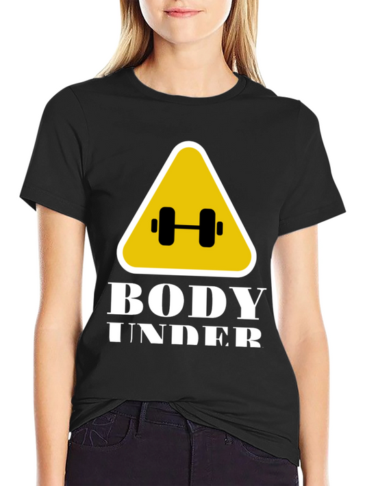 Body Under Construction Black Graphic T-Shirt
