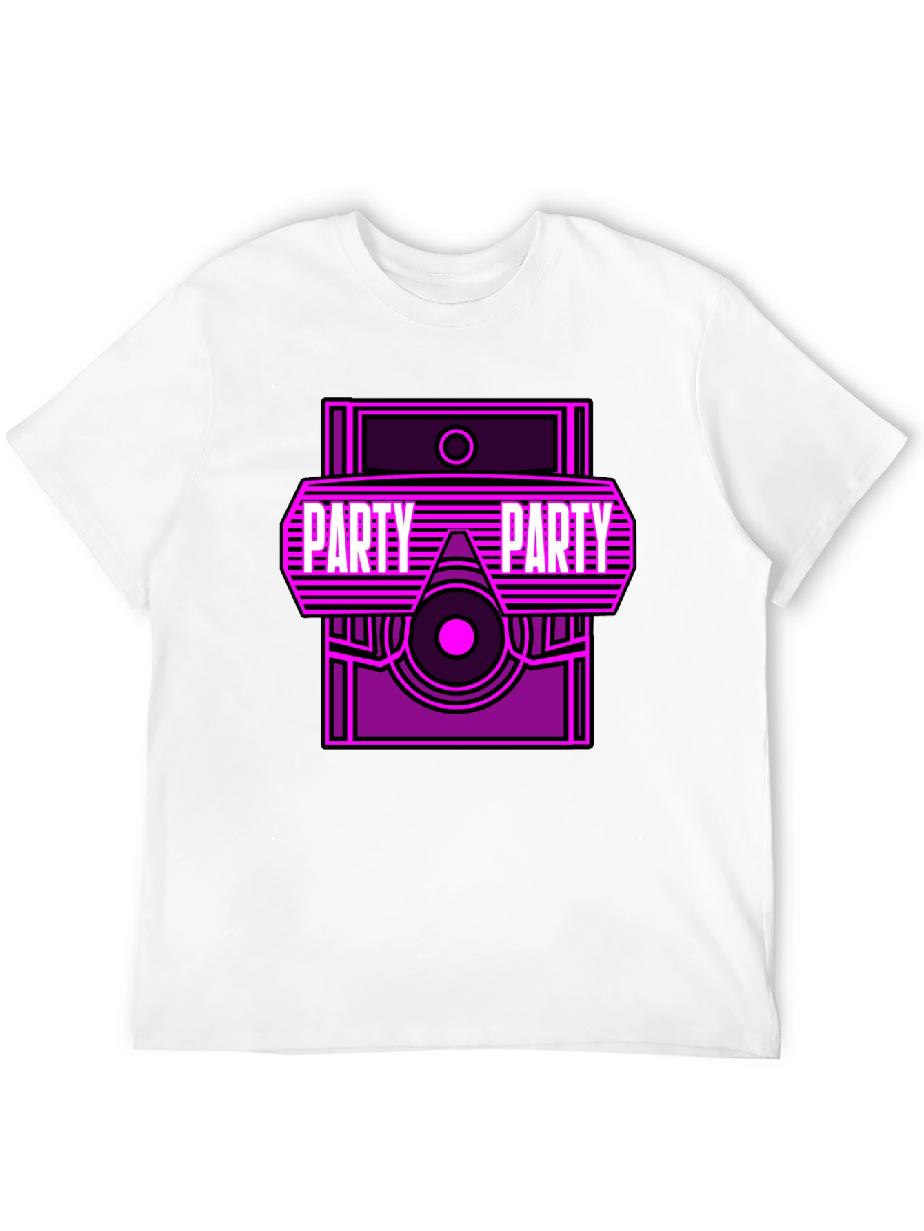 Party Graphic T-Shirt - Retro Neon Design