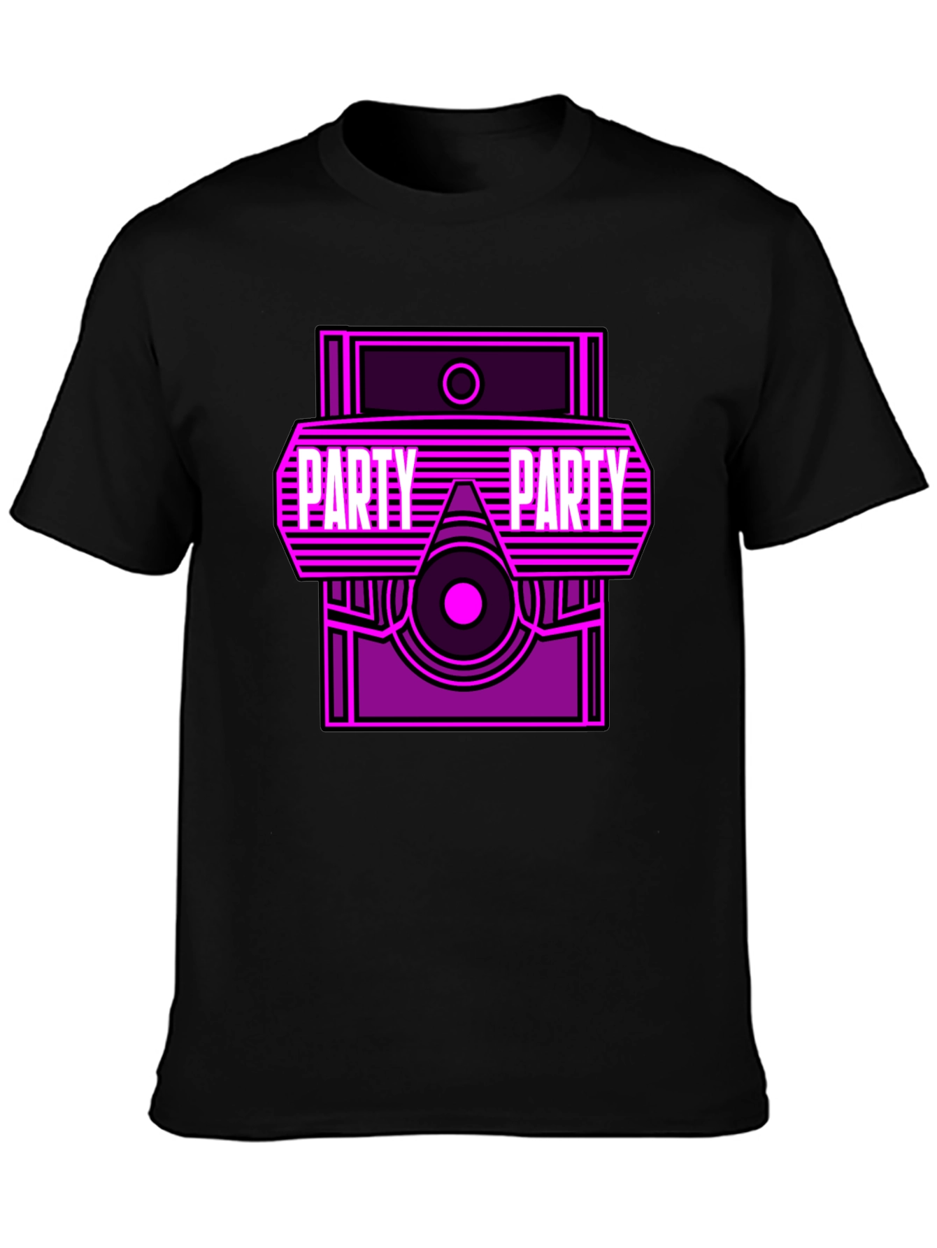 Party Graphic T-Shirt - Retro Neon Design