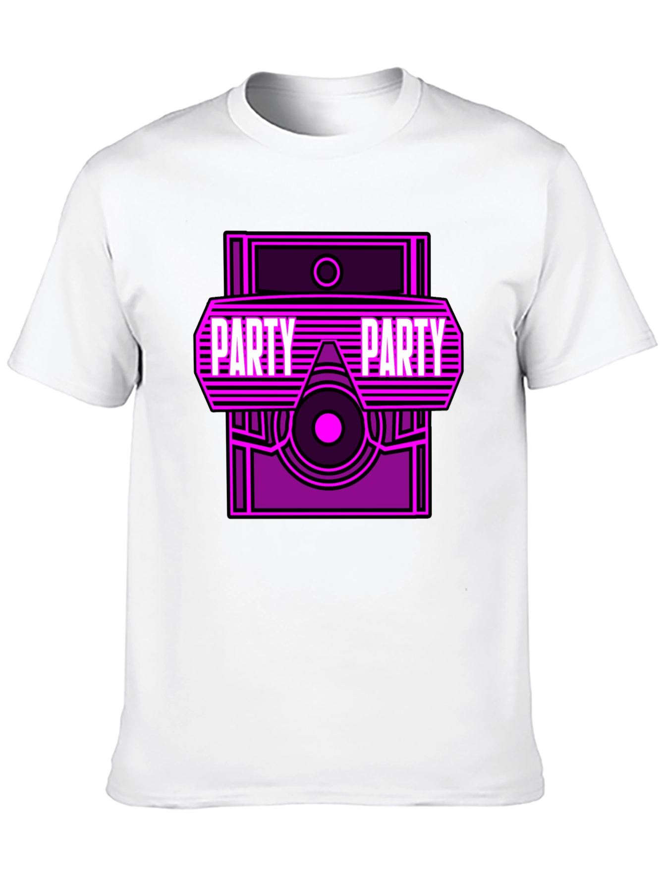 Party Graphic T-Shirt - Retro Neon Design