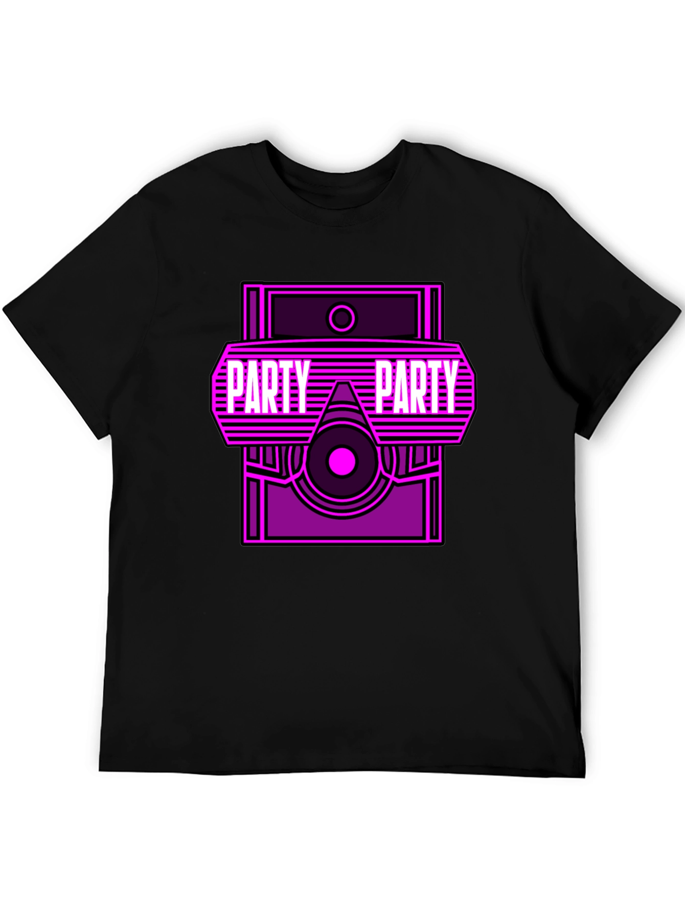 Party Graphic T-Shirt - Retro Neon Design