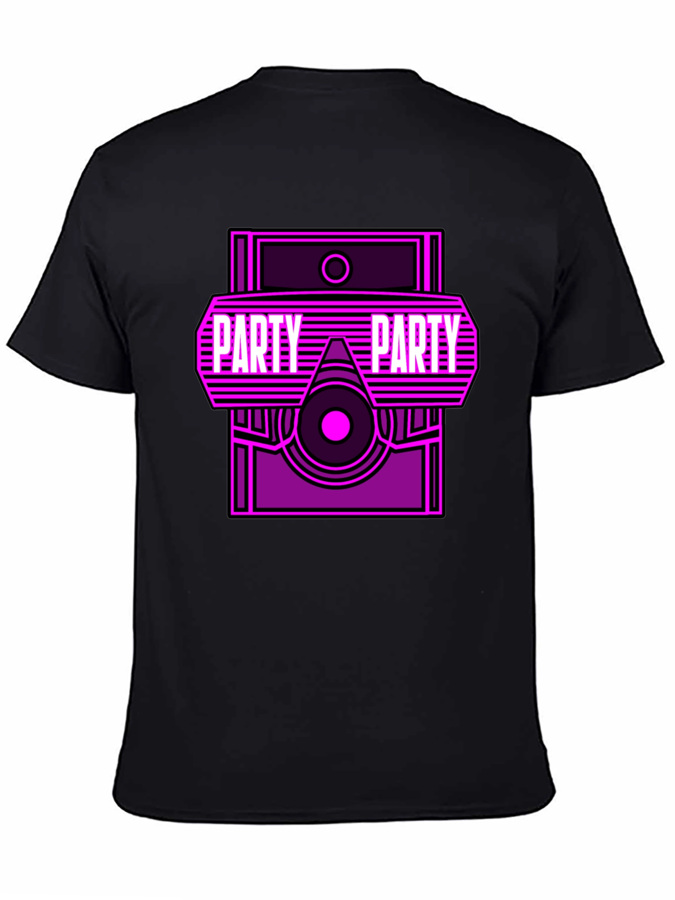 Party Graphic T-Shirt - Retro Neon Design