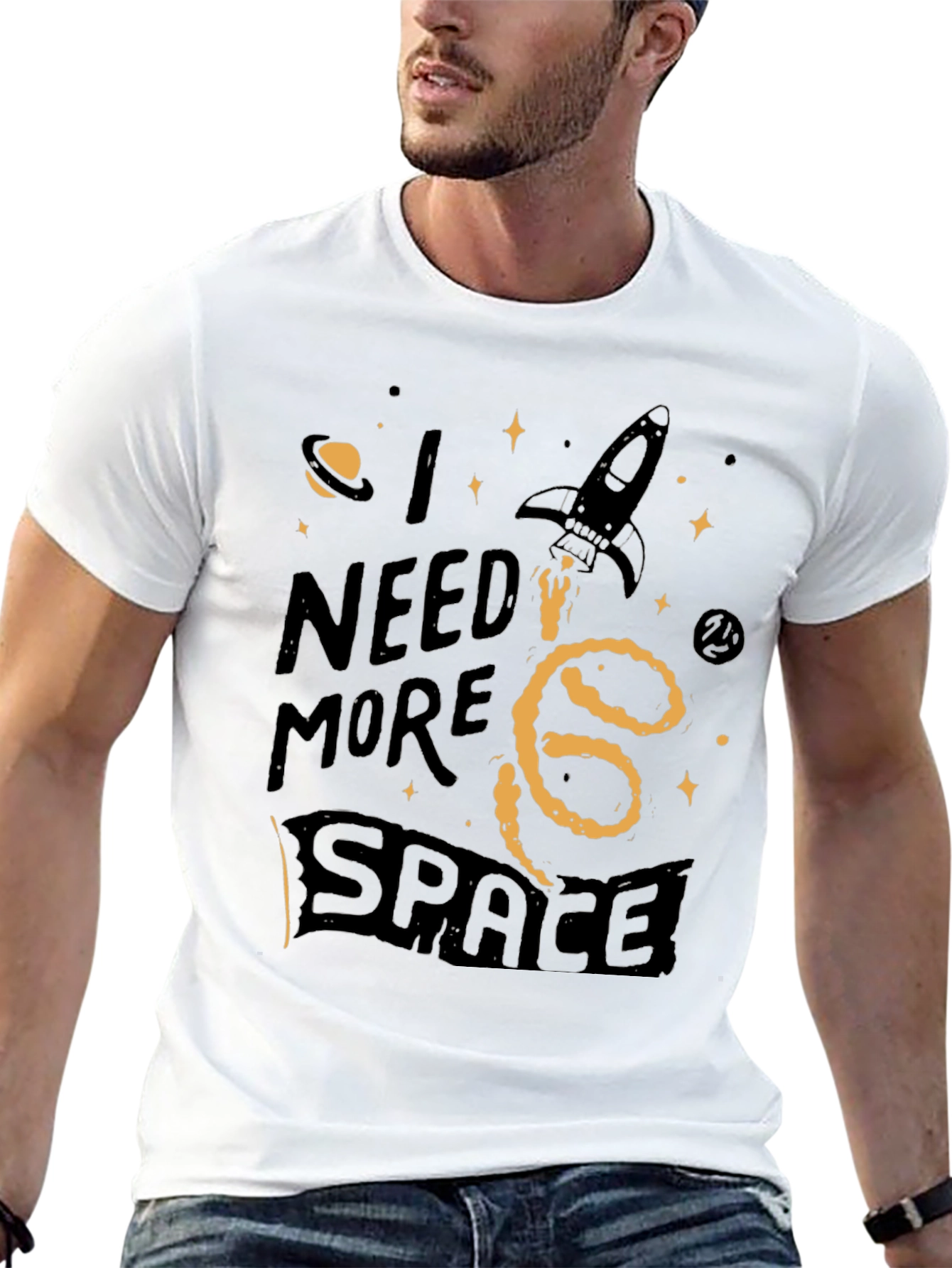 I Need More Space Graphic Tee - Black