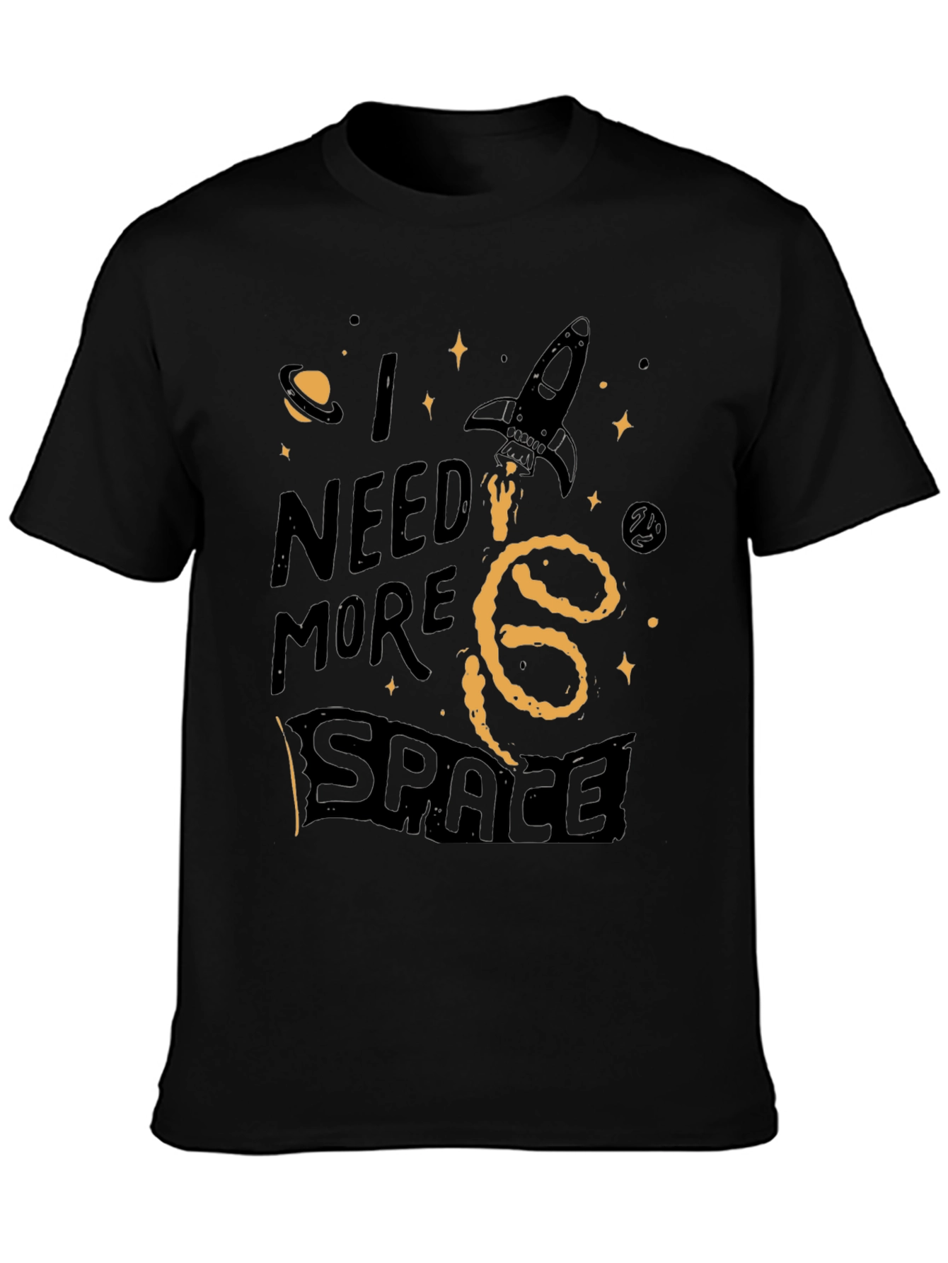 I Need More Space Graphic Tee - Black