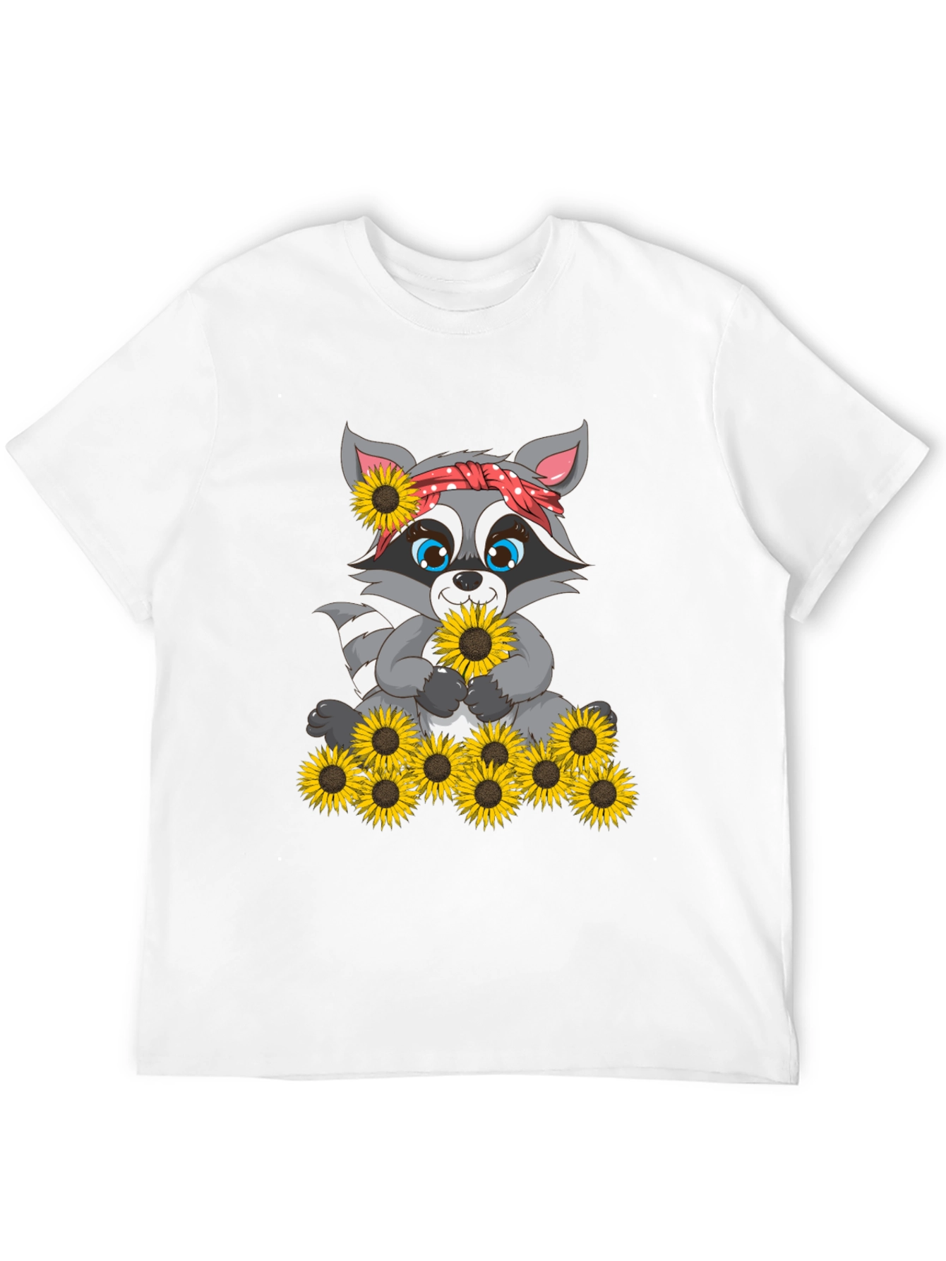 Sunflower Raccoon Graphic Tee