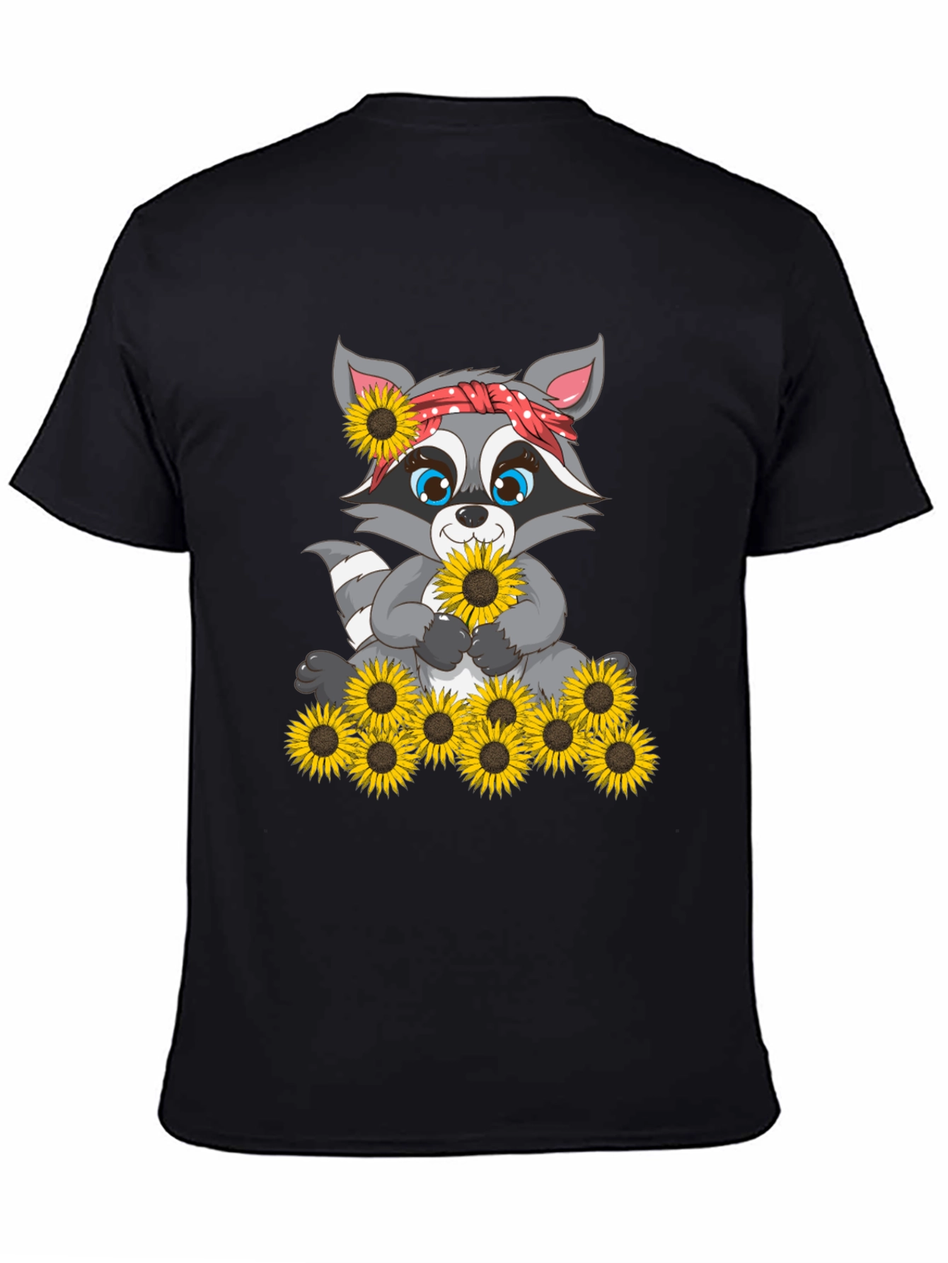 Sunflower Raccoon Graphic Tee