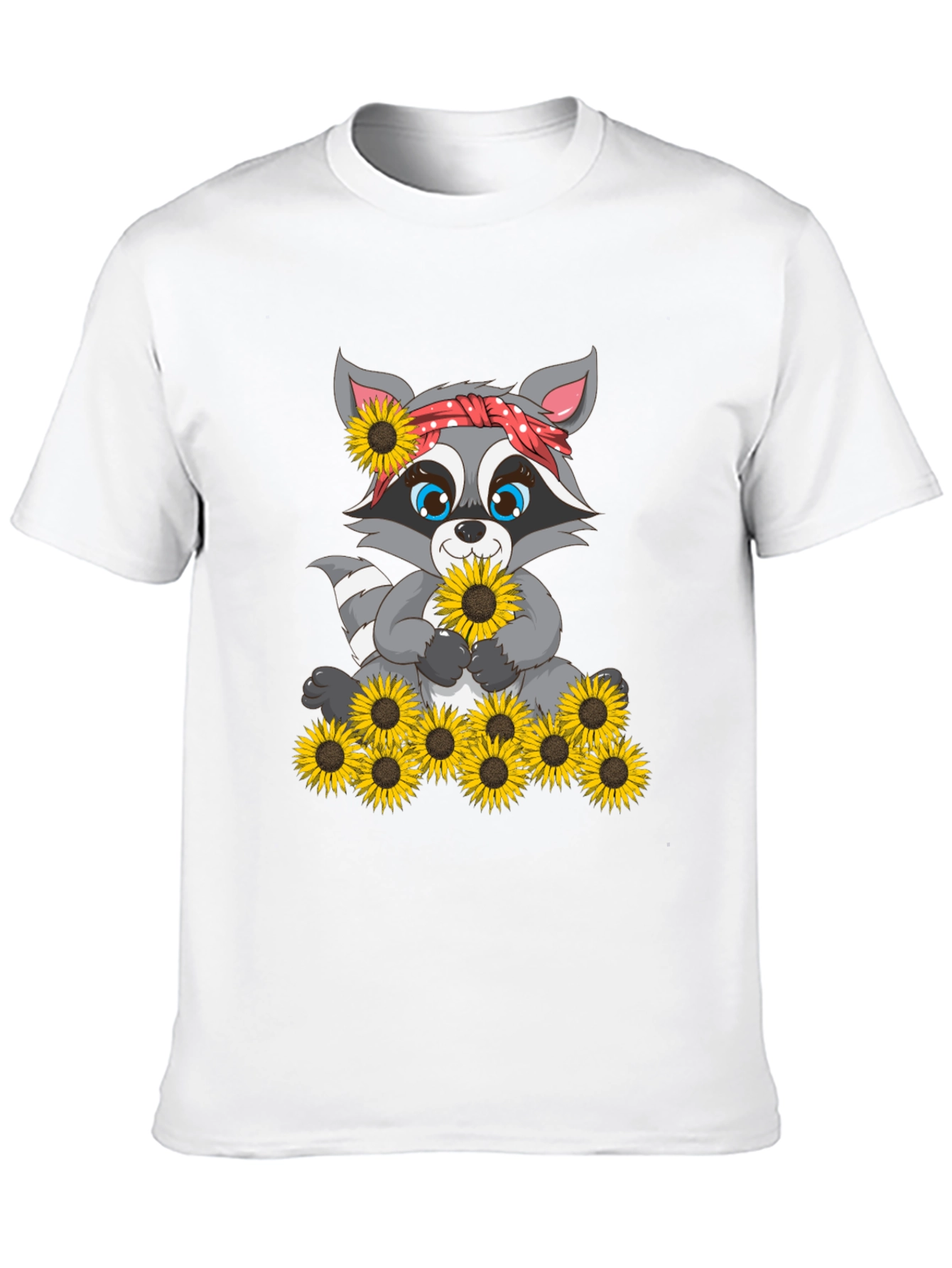 Sunflower Raccoon Graphic Tee