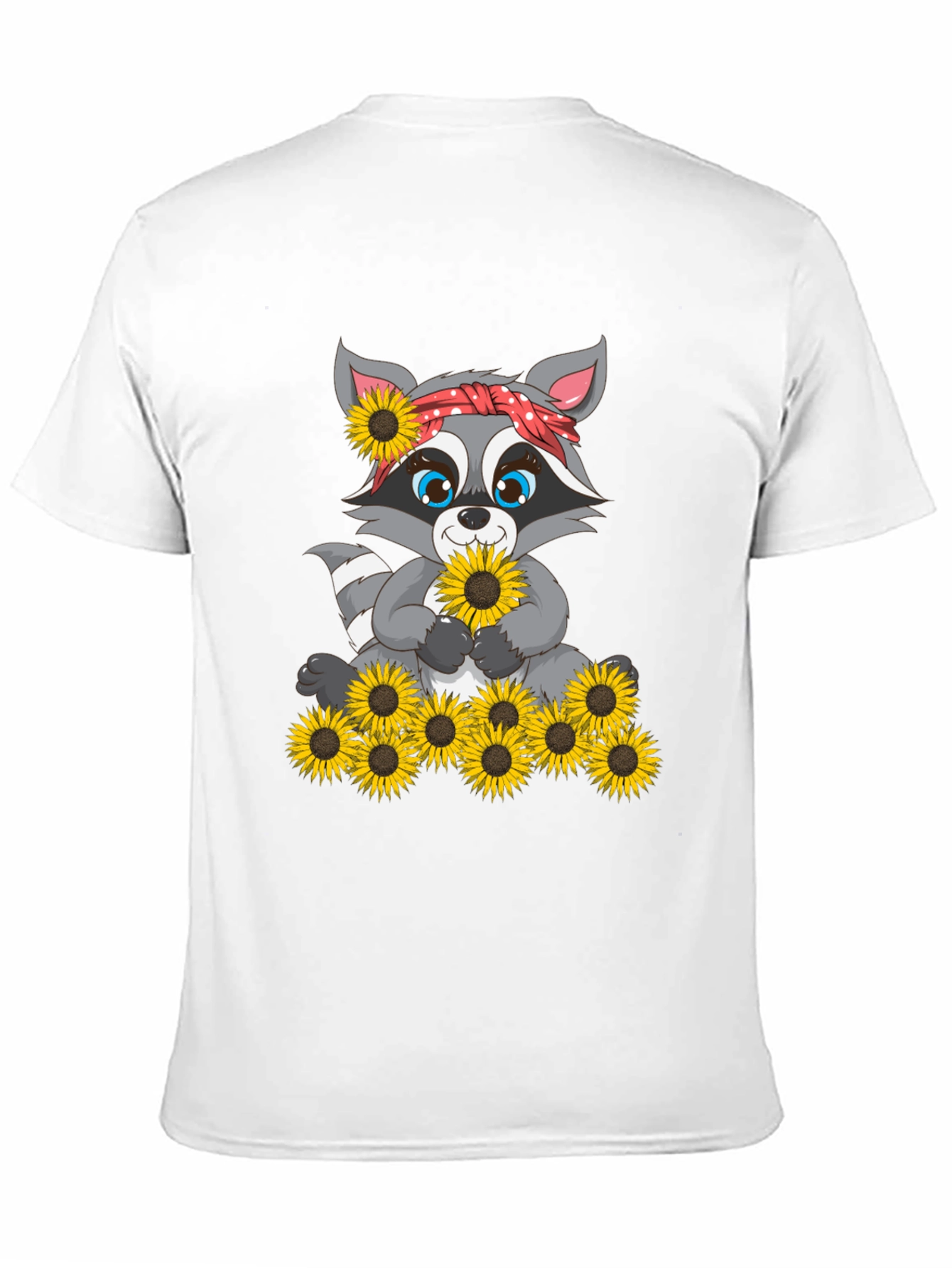 Sunflower Raccoon Graphic Tee