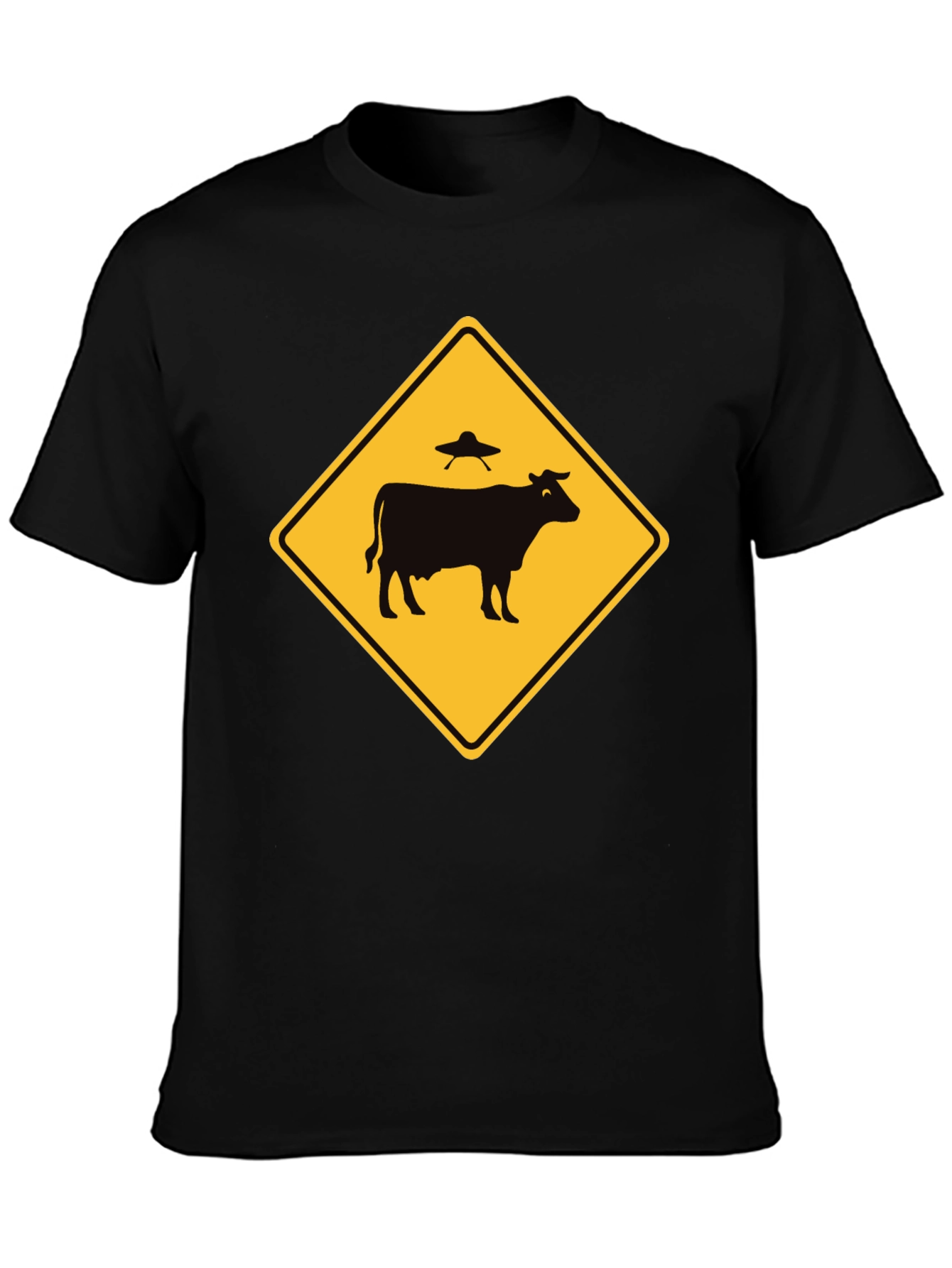 Alien Cow Abduction T-Shirt - Funny UFO Tee