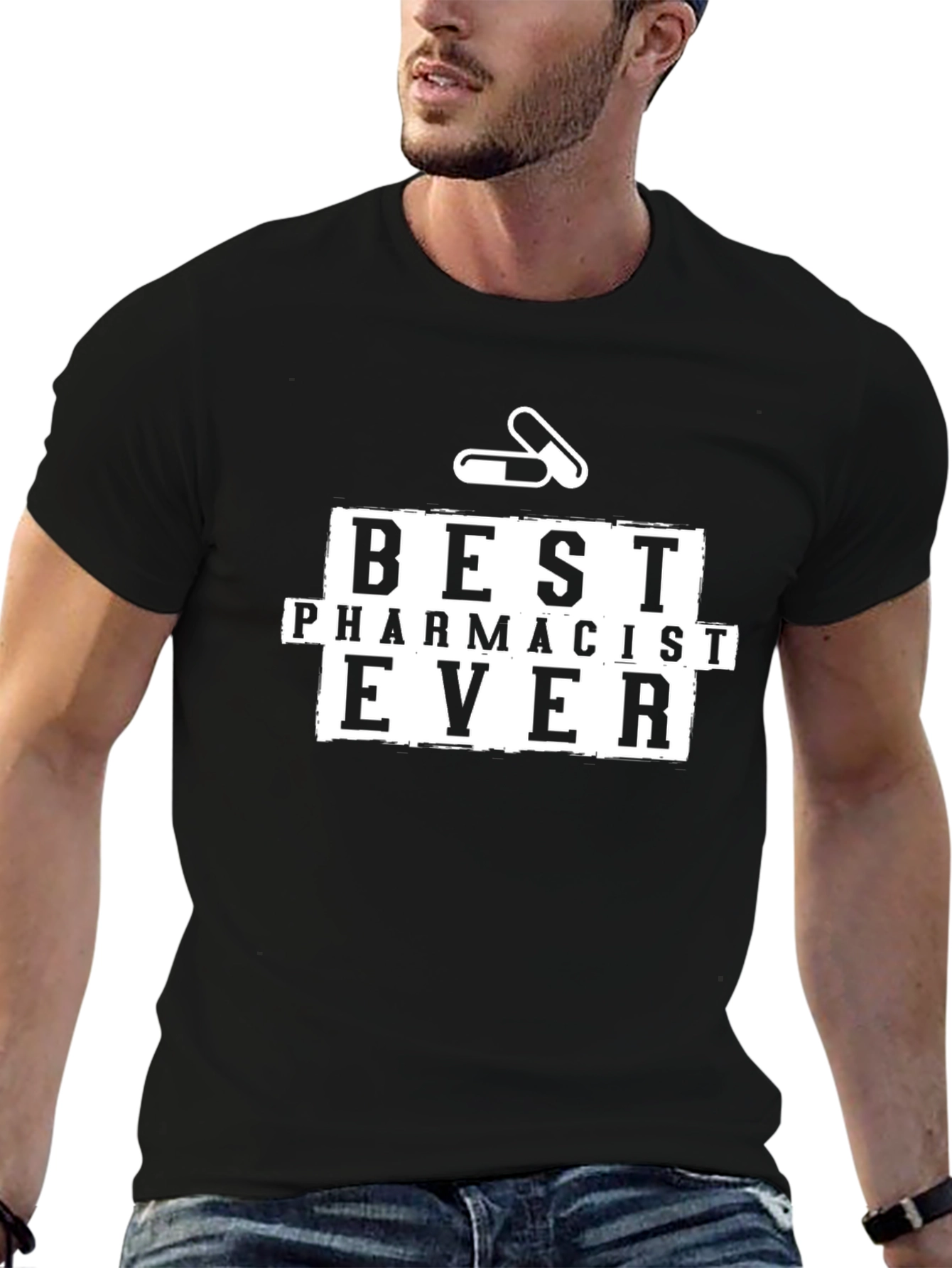 Best Pharmacist Ever Black T-Shirt - Pharmacy Gift