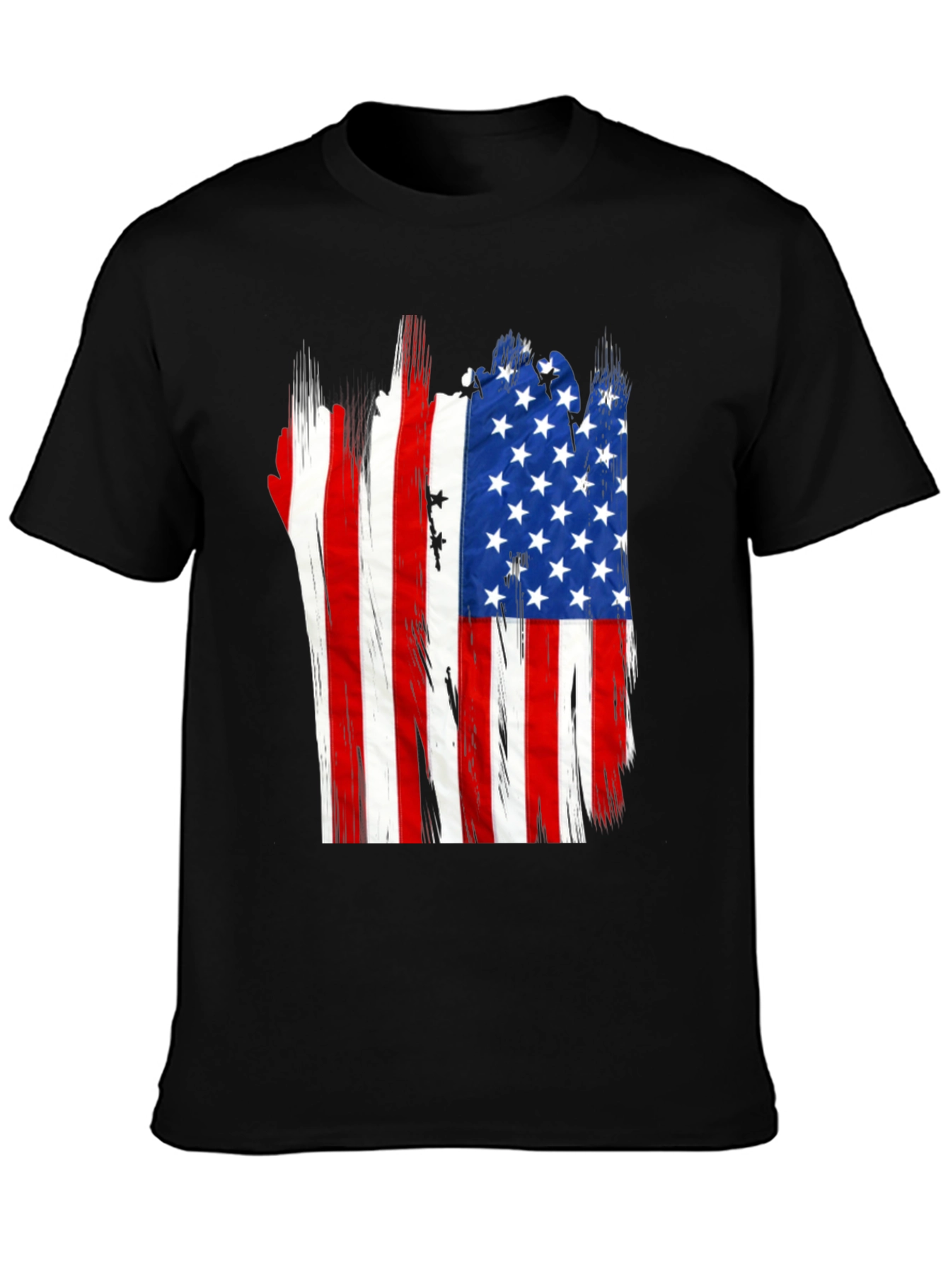 American Flag Graphic Black T-Shirt