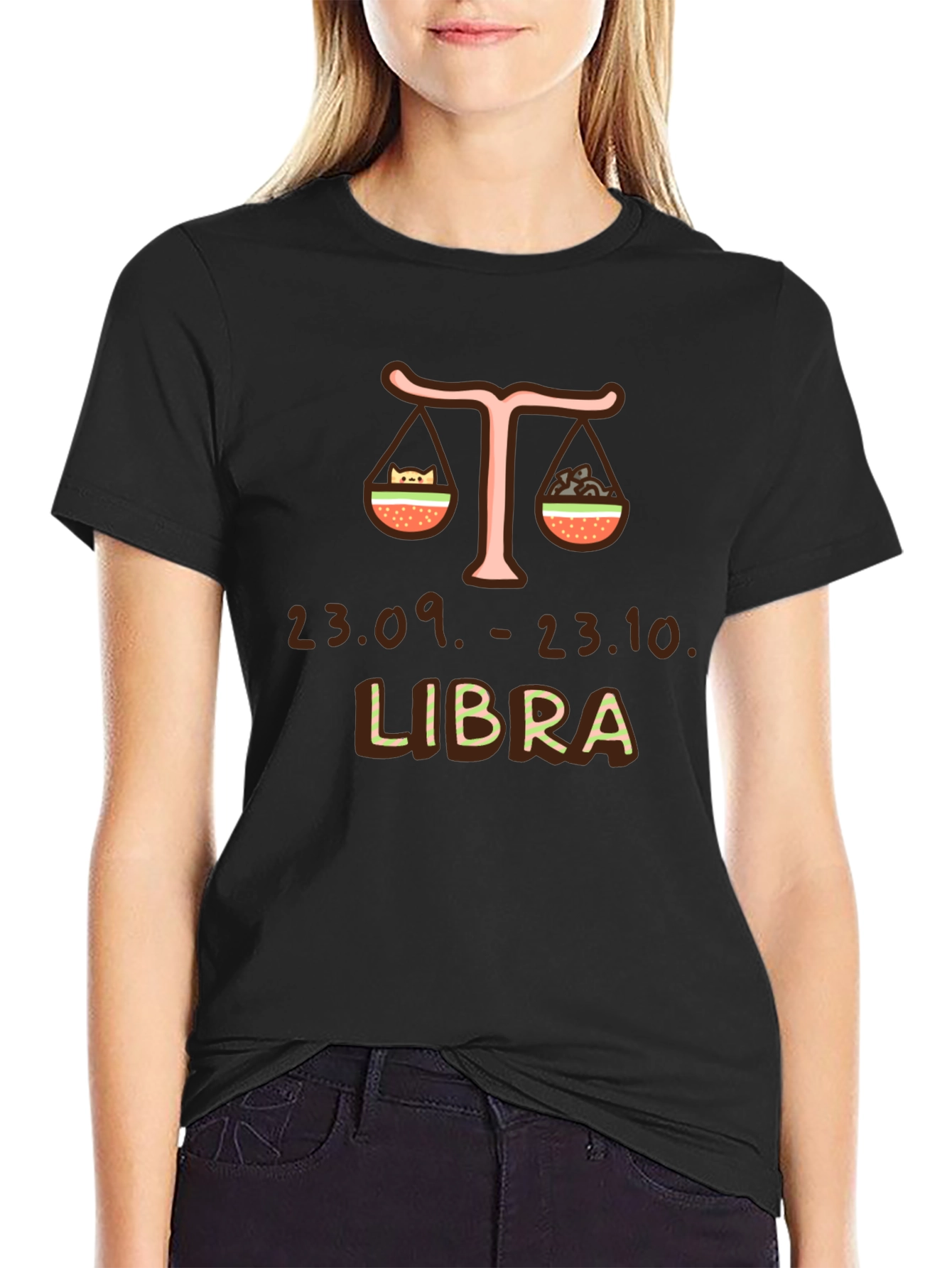Libra Zodiac Sign Graphic T-Shirt