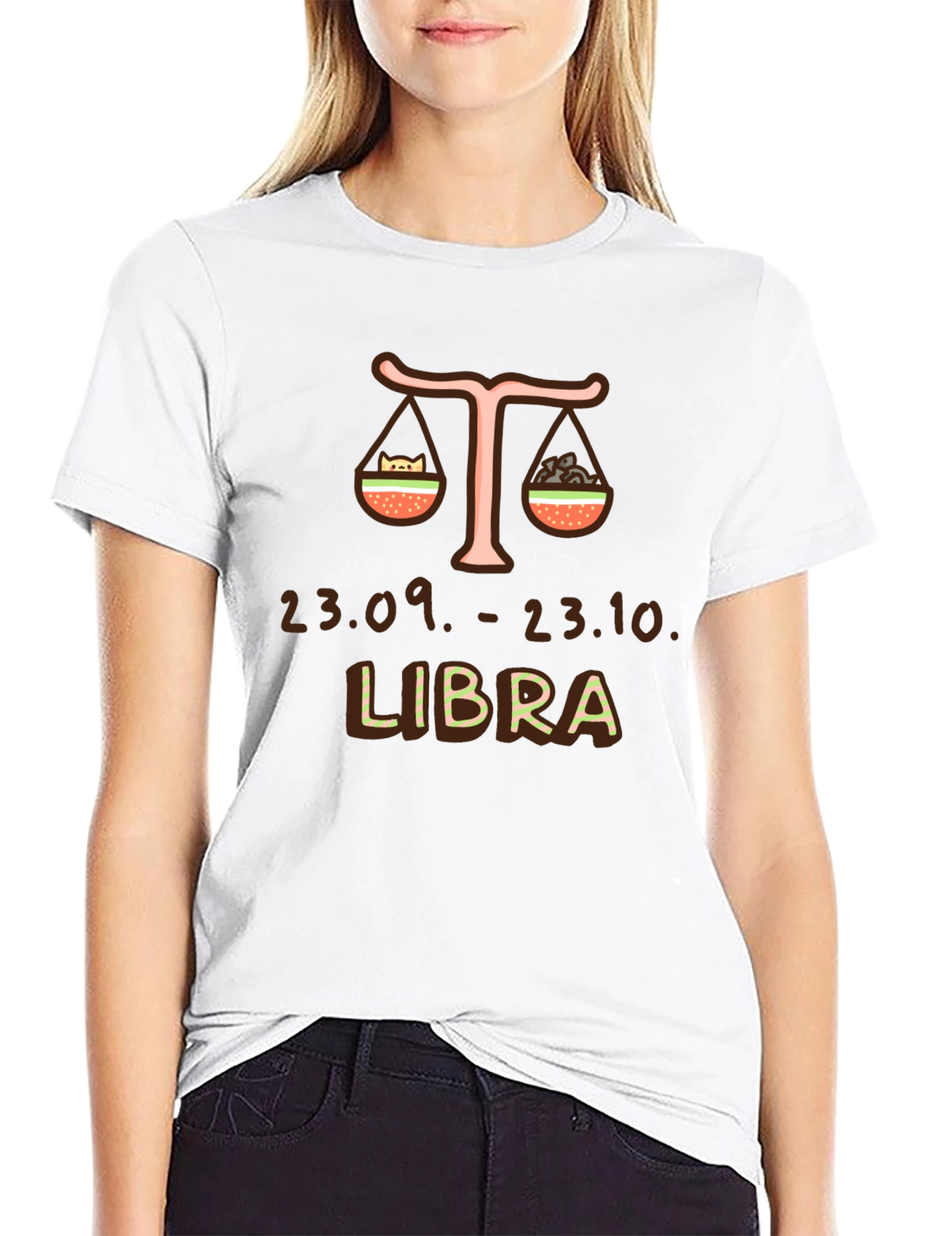 Libra Zodiac Sign Graphic T-Shirt