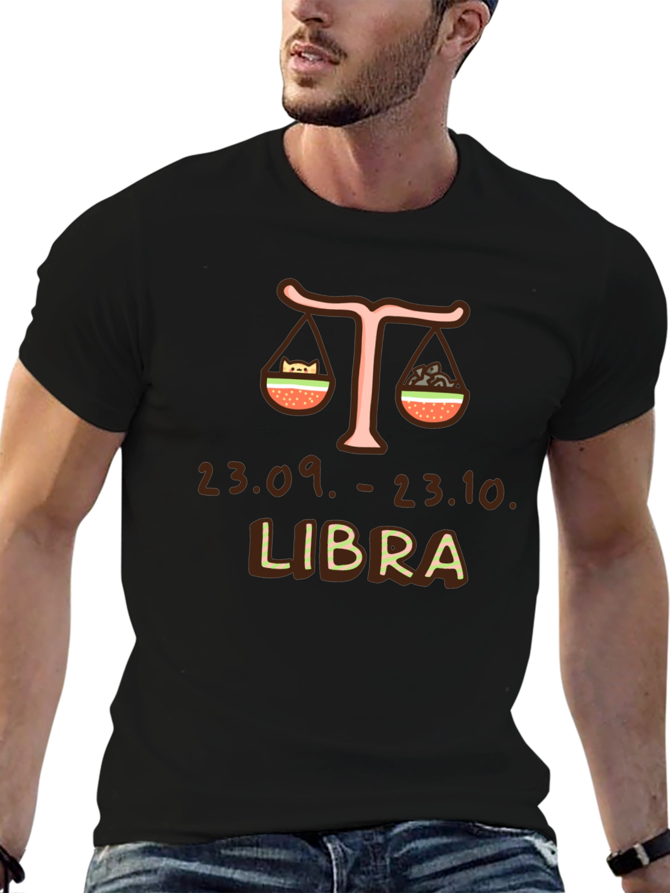 Libra Zodiac Sign Graphic T-Shirt