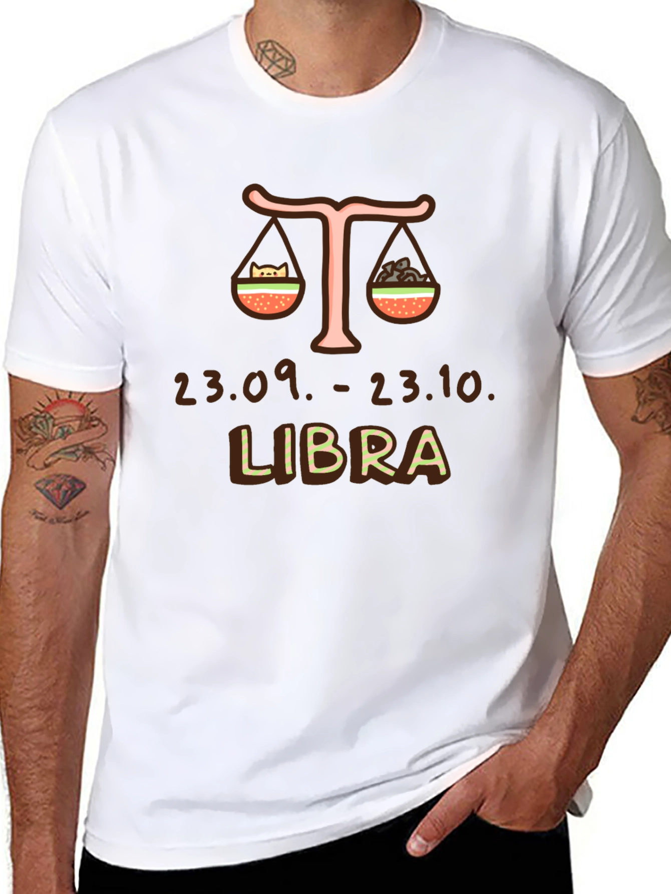 Libra Zodiac Sign Graphic T-Shirt